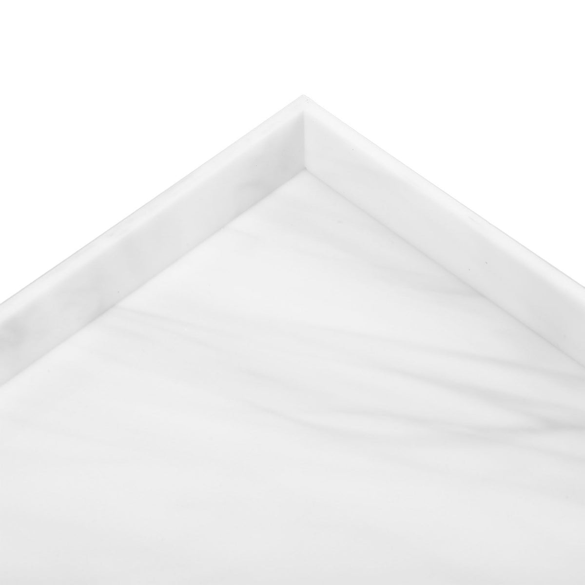 Rectangular Cake Tray Marble Grain Acrylic Multifunctional Dessert Serving Tray with Lid