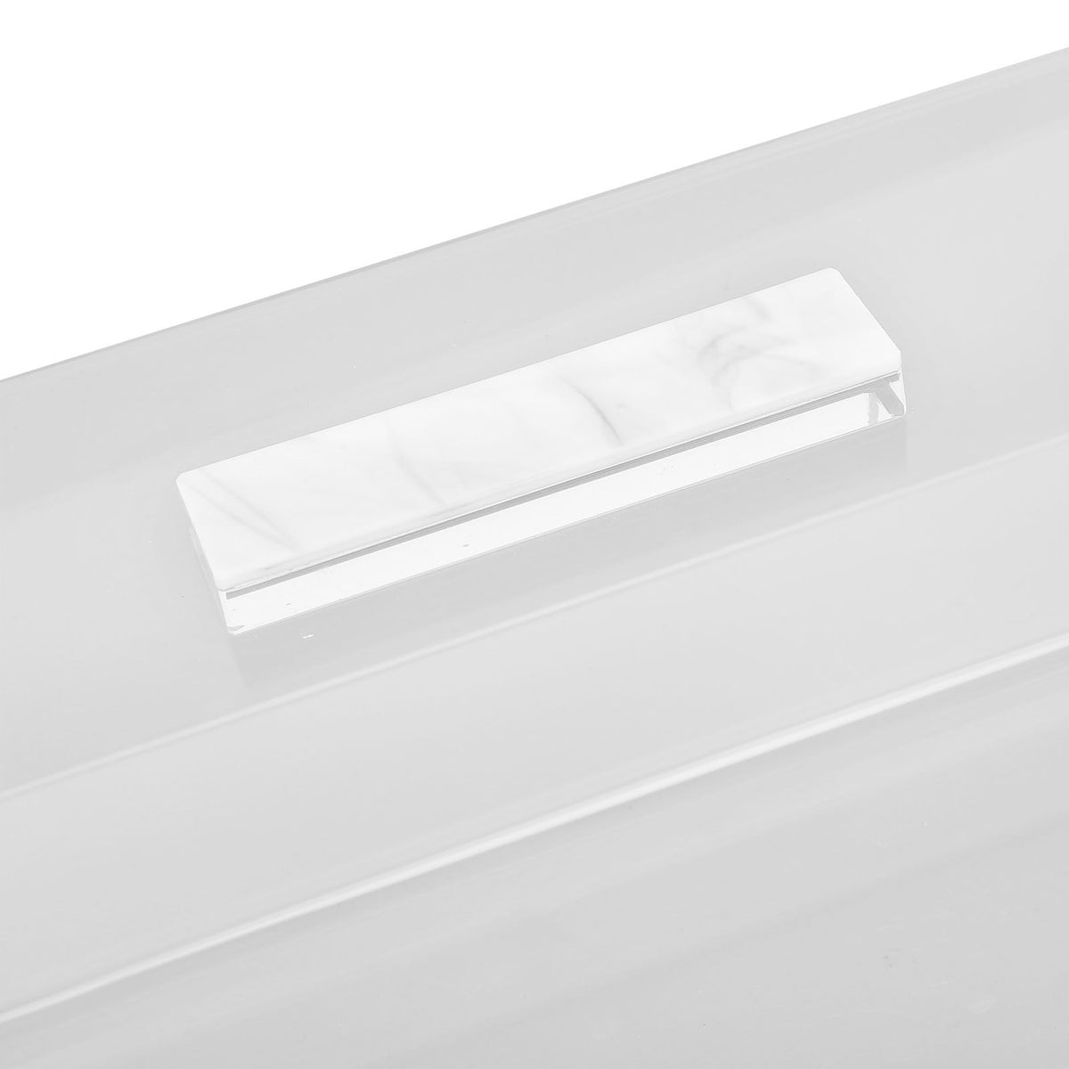 Rectangular Cake Tray Marble Grain Acrylic Multifunctional Dessert Serving Tray with Lid
