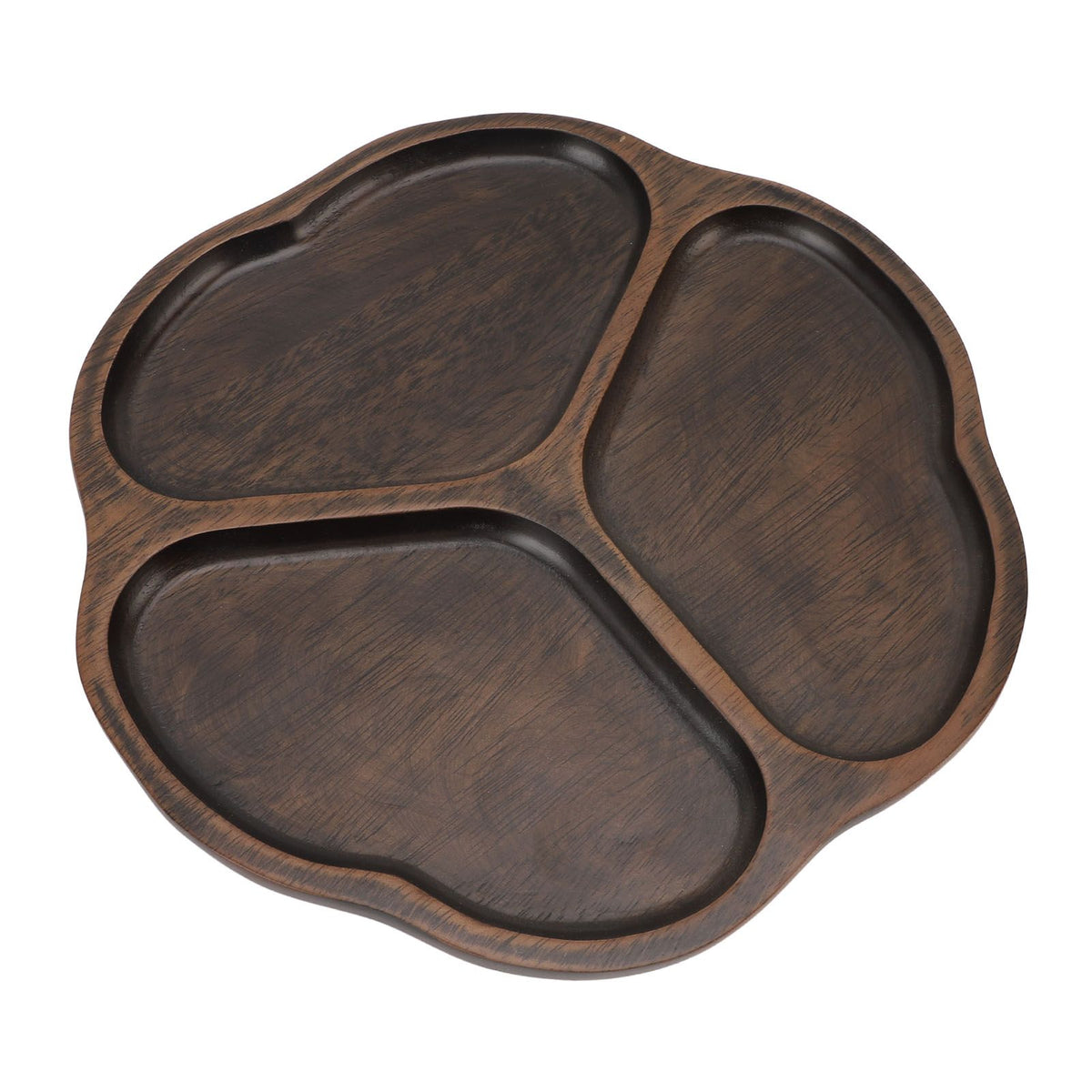 Wooden Tray Divided Serving Tray for Appetizers Snacks Veggie Platter Decorative Sectional Platter for Party Buffet A