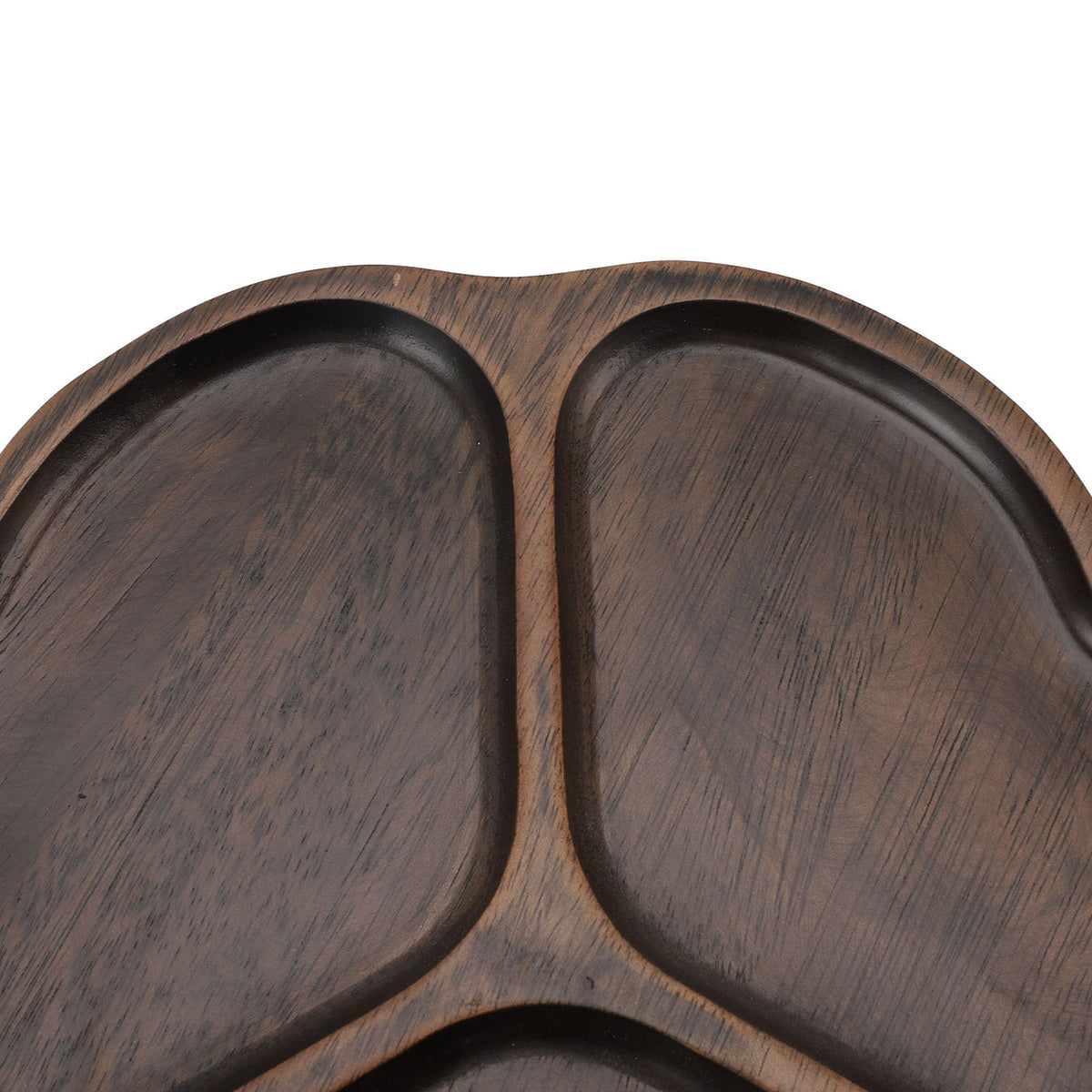 Wooden Tray Divided Serving Tray for Appetizers Snacks Veggie Platter Decorative Sectional Platter for Party Buffet A