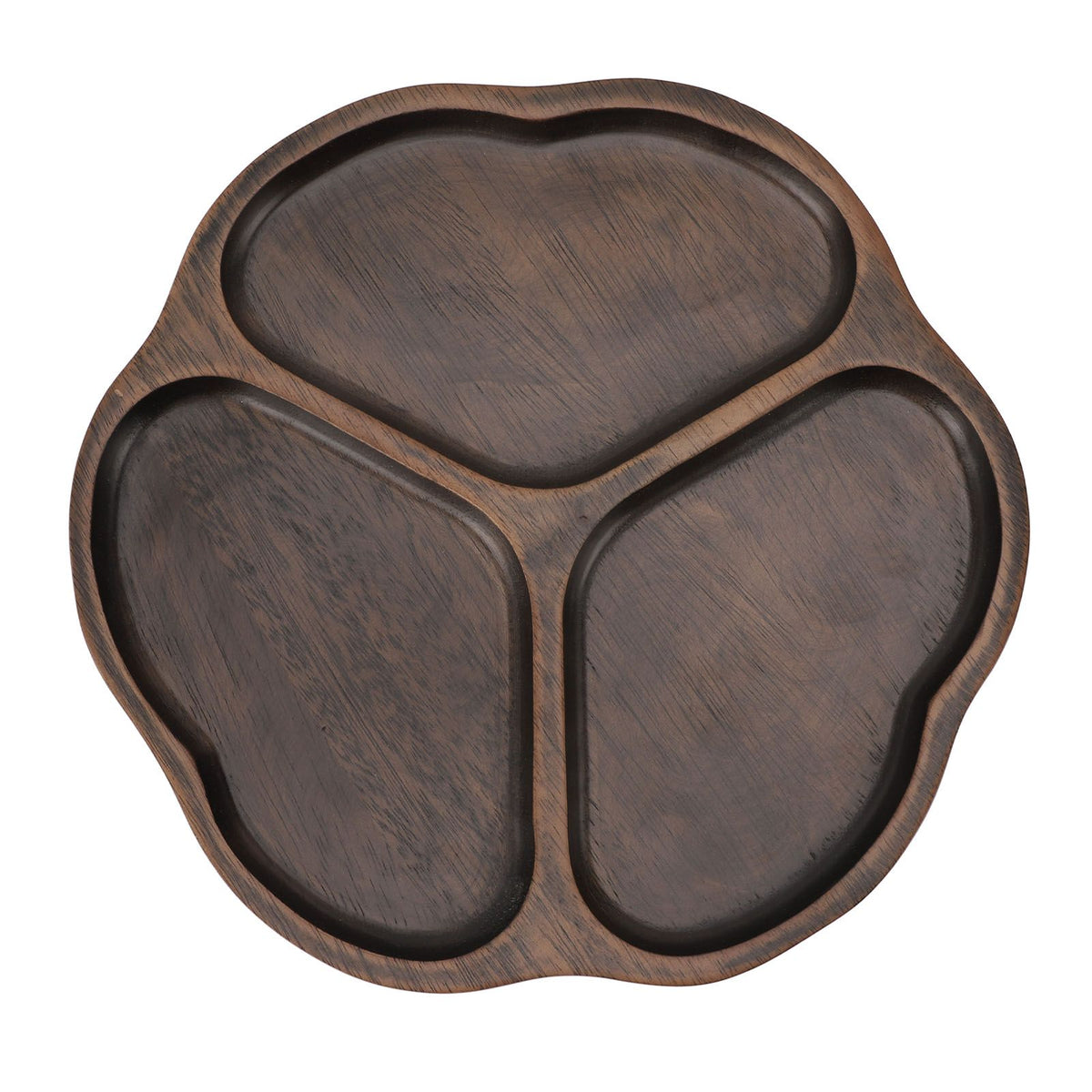 Wooden Tray Divided Serving Tray for Appetizers Snacks Veggie Platter Decorative Sectional Platter for Party Buffet A