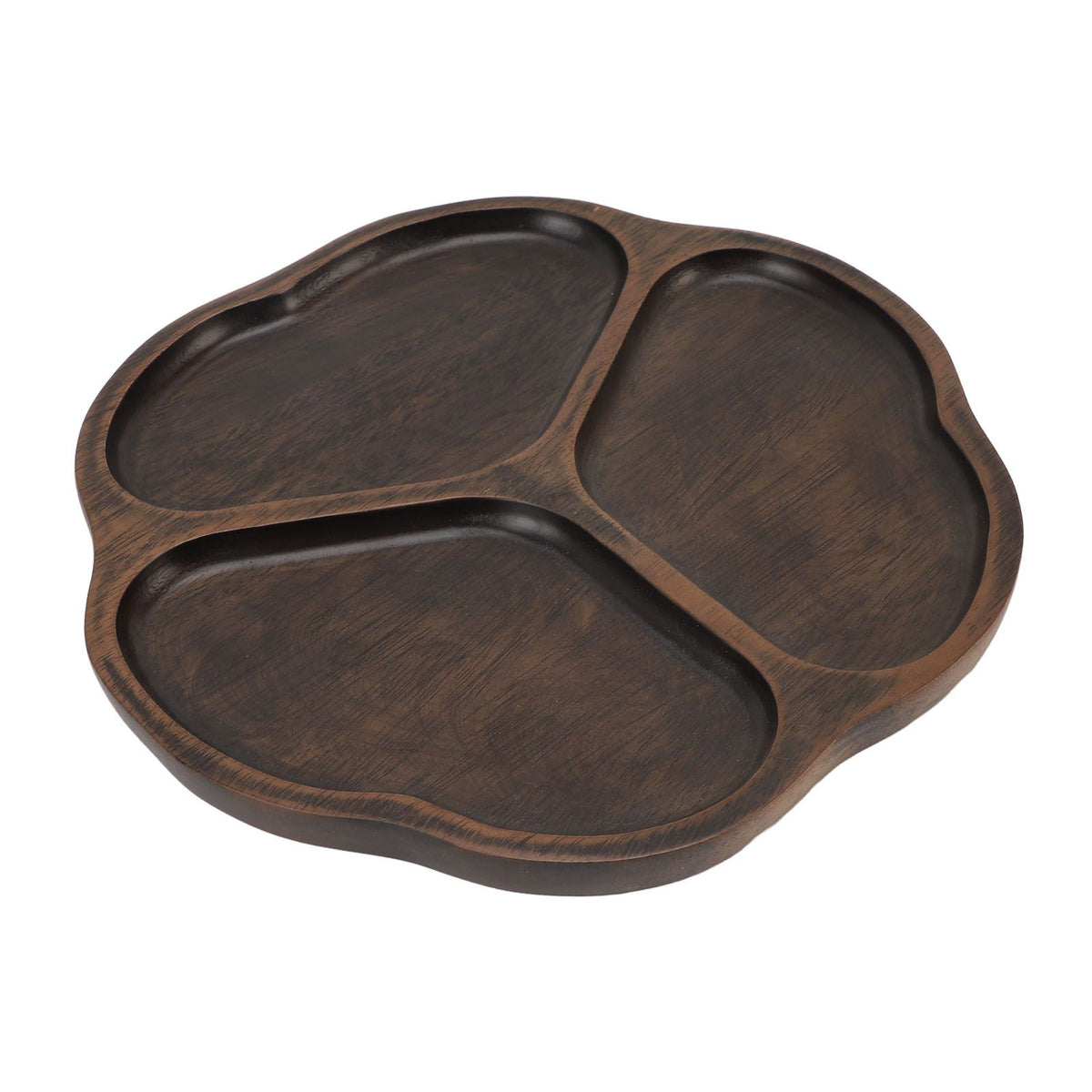 Wooden Tray Divided Serving Tray for Appetizers Snacks Veggie Platter Decorative Sectional Platter for Party Buffet A