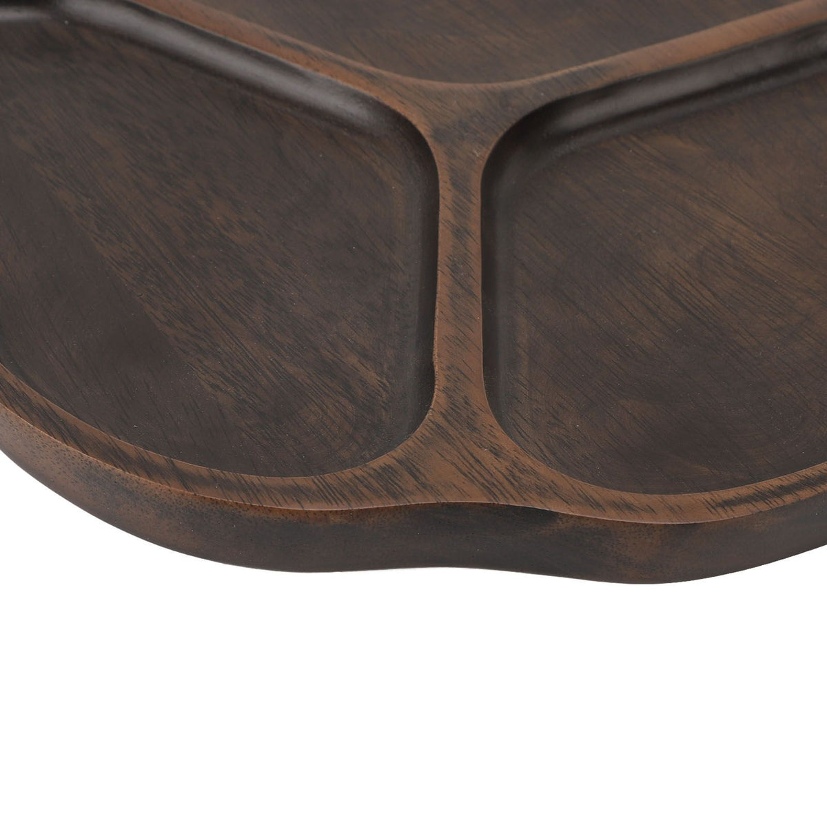 Wooden Tray Divided Serving Tray for Appetizers Snacks Veggie Platter Decorative Sectional Platter for Party Buffet A