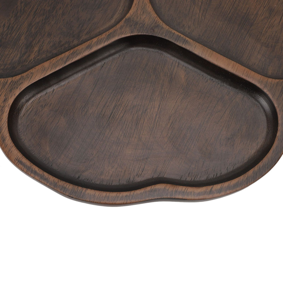 Wooden Tray Divided Serving Tray for Appetizers Snacks Veggie Platter Decorative Sectional Platter for Party Buffet A