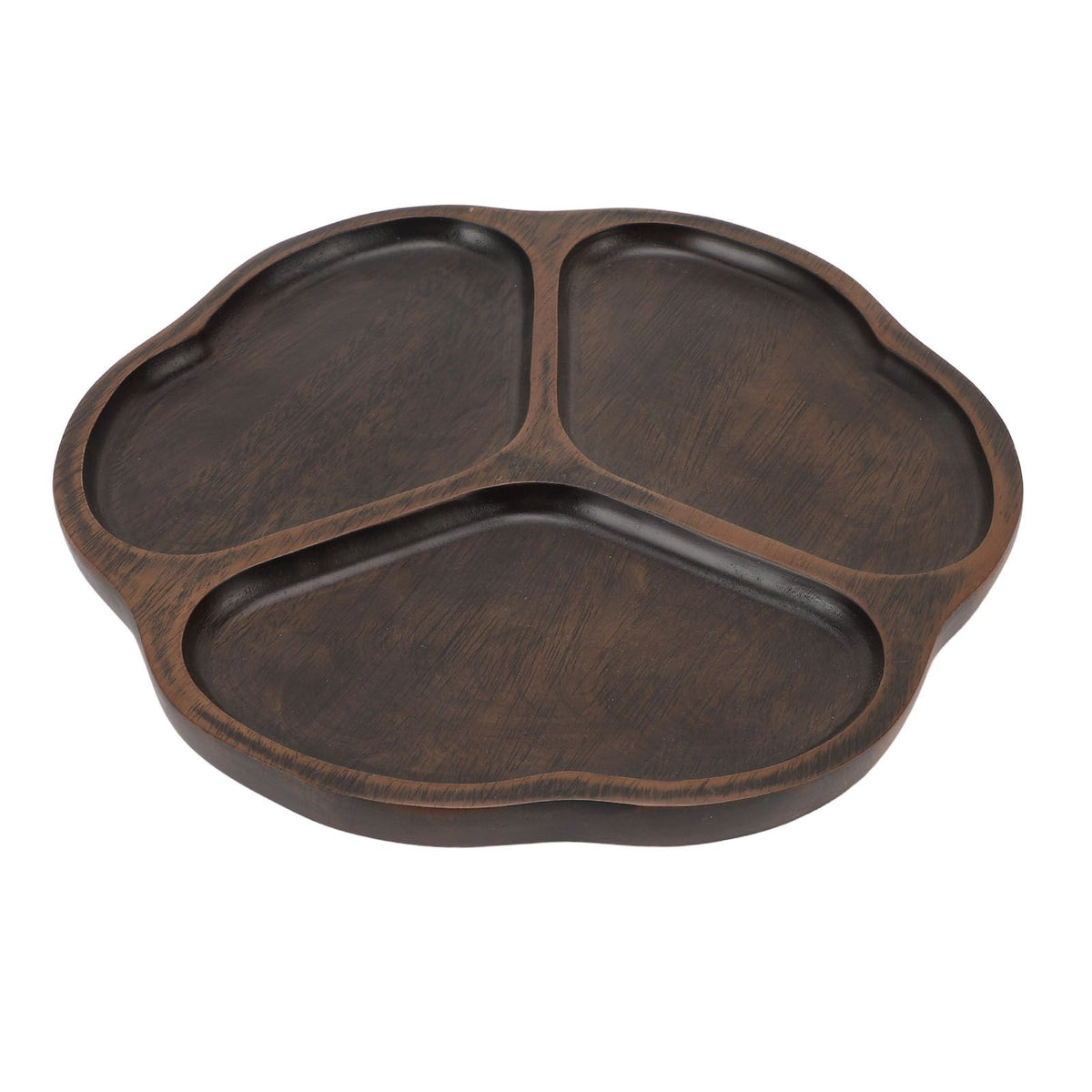 Wooden Tray Divided Serving Tray for Appetizers Snacks Veggie Platter Decorative Sectional Platter for Party Buffet A