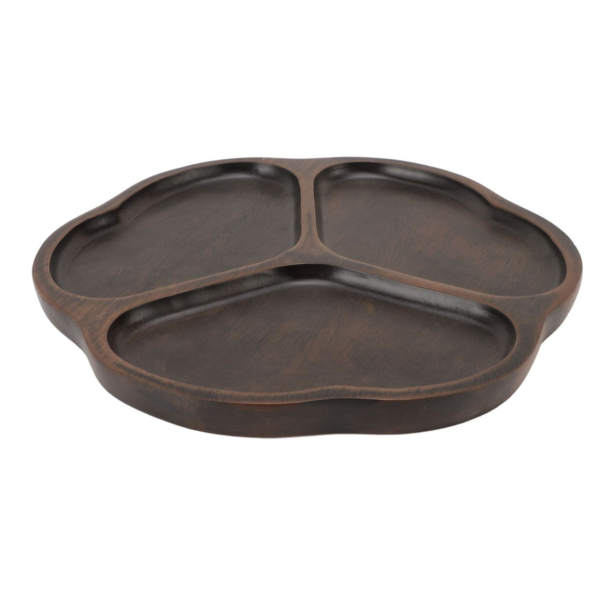 Wooden Tray Divided Serving Tray for Appetizers Snacks Veggie Platter Decorative Sectional Platter for Party Buffet A