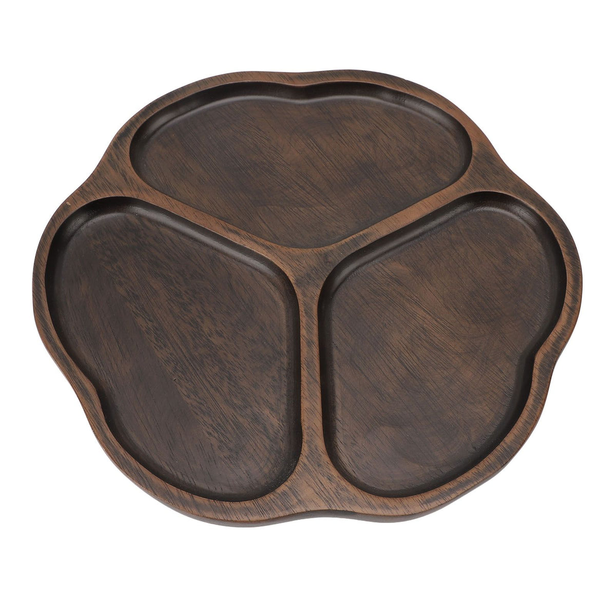 Wooden Tray Divided Serving Tray for Appetizers Snacks Veggie Platter Decorative Sectional Platter for Party Buffet A