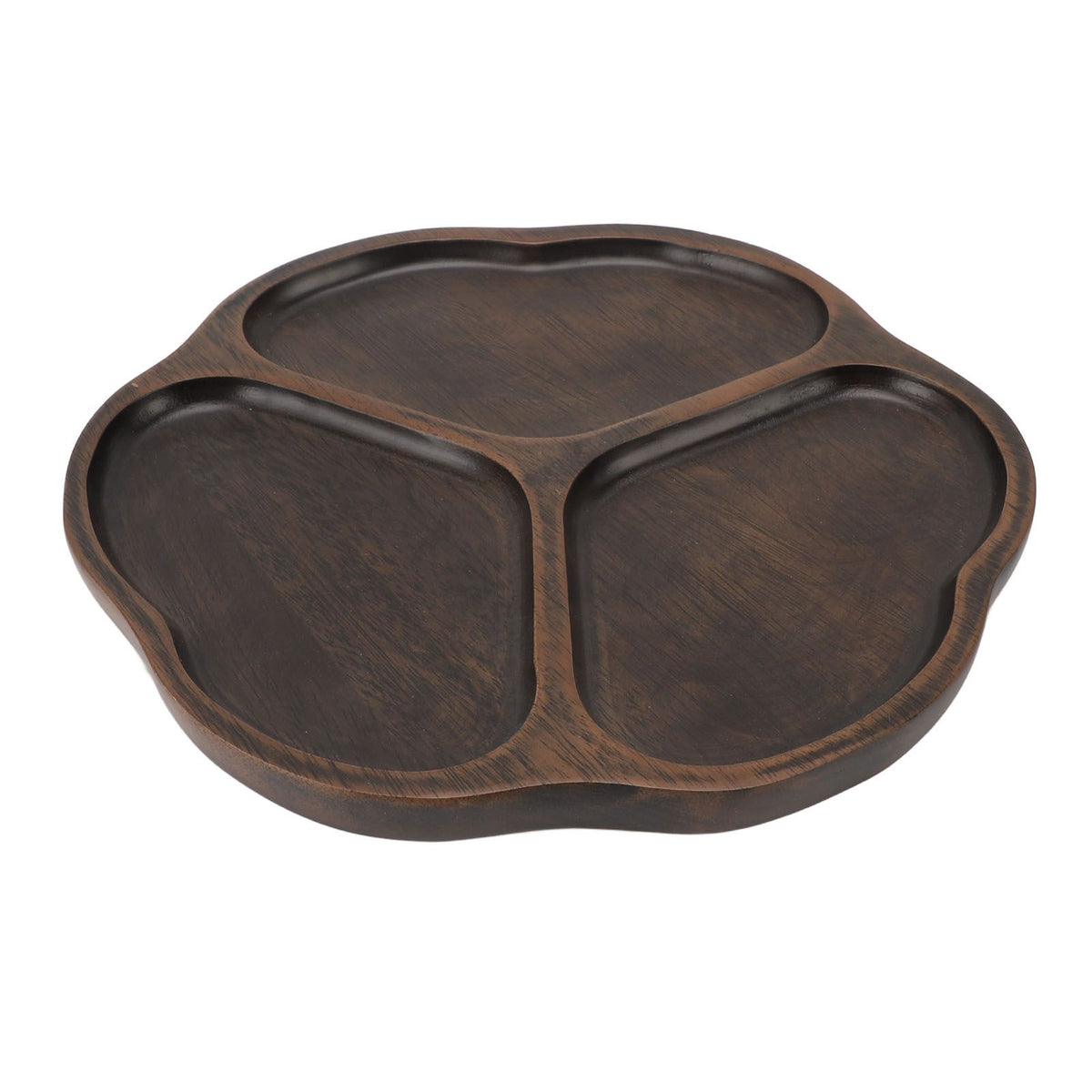 Wooden Tray Divided Serving Tray for Appetizers Snacks Veggie Platter Decorative Sectional Platter for Party Buffet A