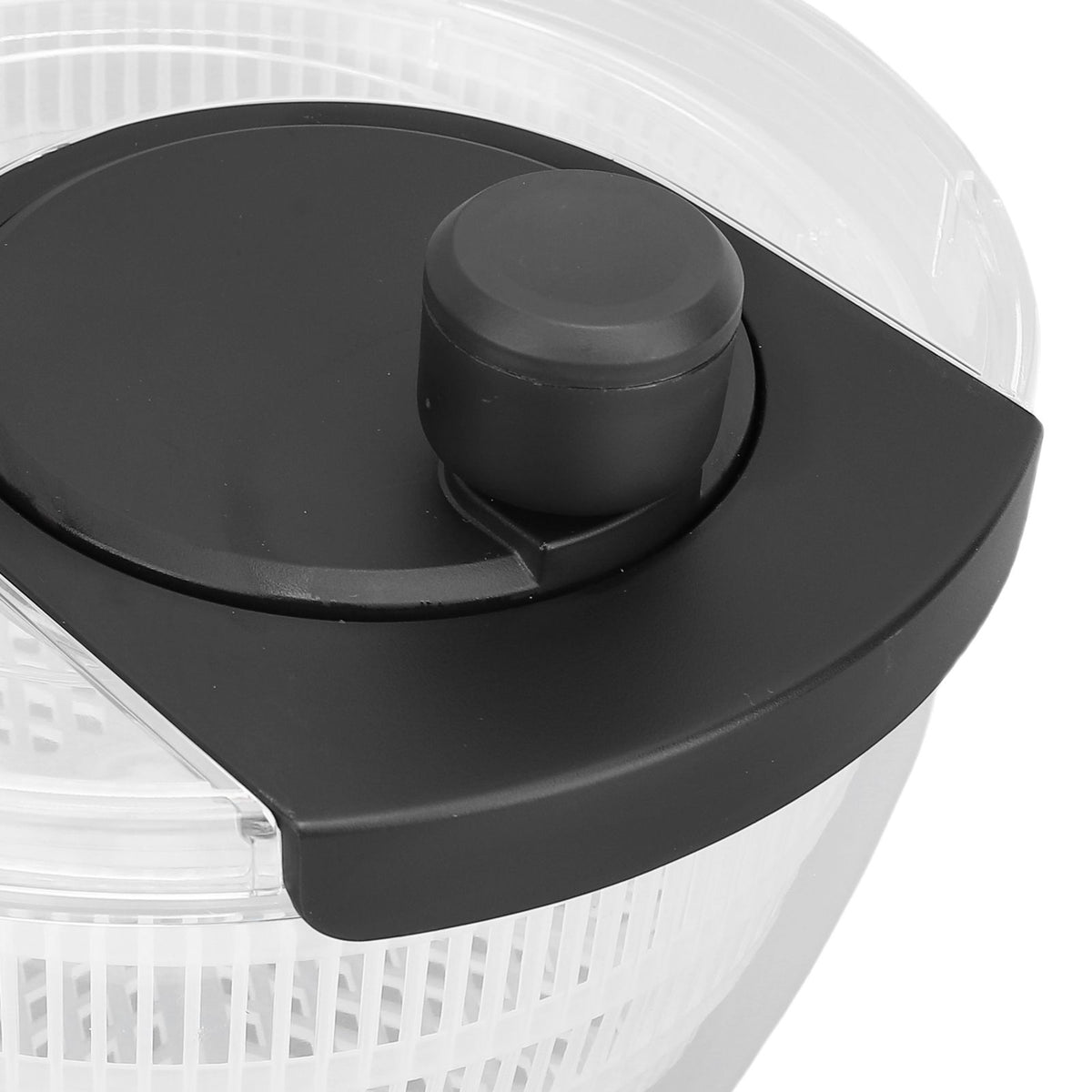 Manual Salad Dehydrator Transparent Plastic Hand Crank Vegetable Washer Dryer Drainer for Kitchen Tool