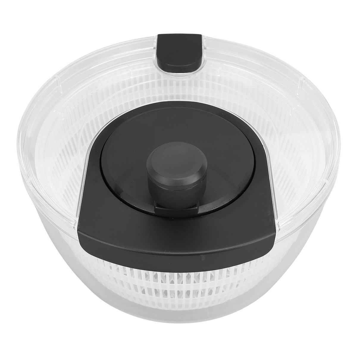 Manual Salad Dehydrator Transparent Plastic Hand Crank Vegetable Washer Dryer Drainer for Kitchen Tool