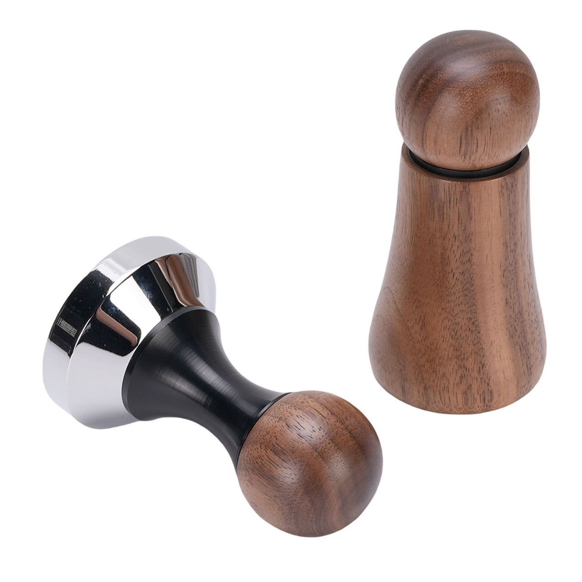Needle Type Coffee Distributor Stainless Steel Walnut Wood Coffee Tamper for Coffee Machine Supplies 58mm / 2.28in