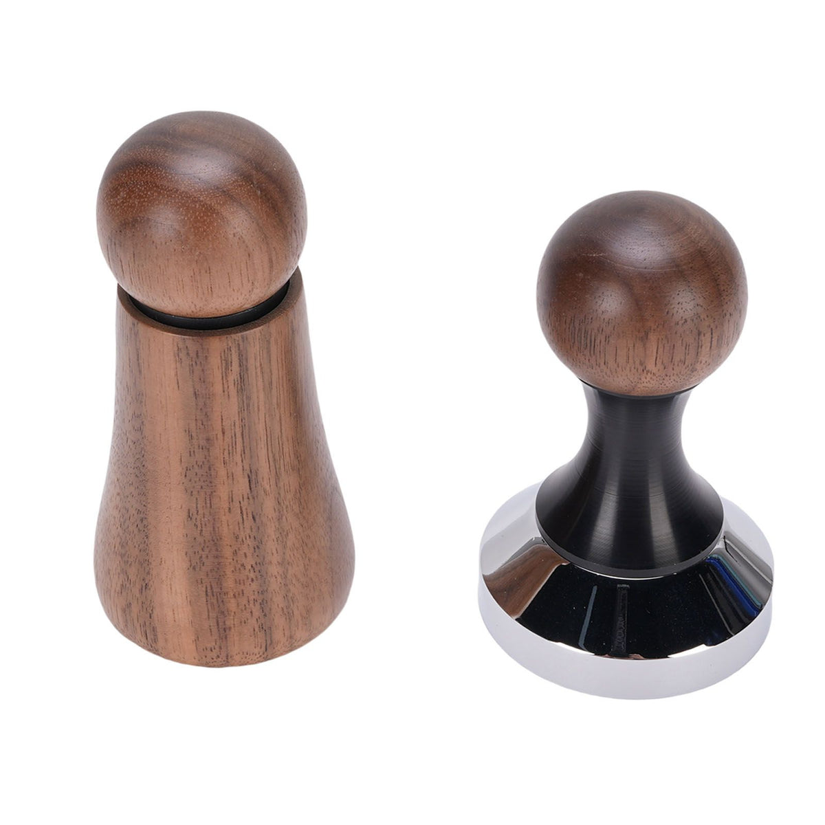 Needle Type Coffee Distributor Stainless Steel Walnut Wood Coffee Tamper for Coffee Machine Supplies 58mm / 2.28in