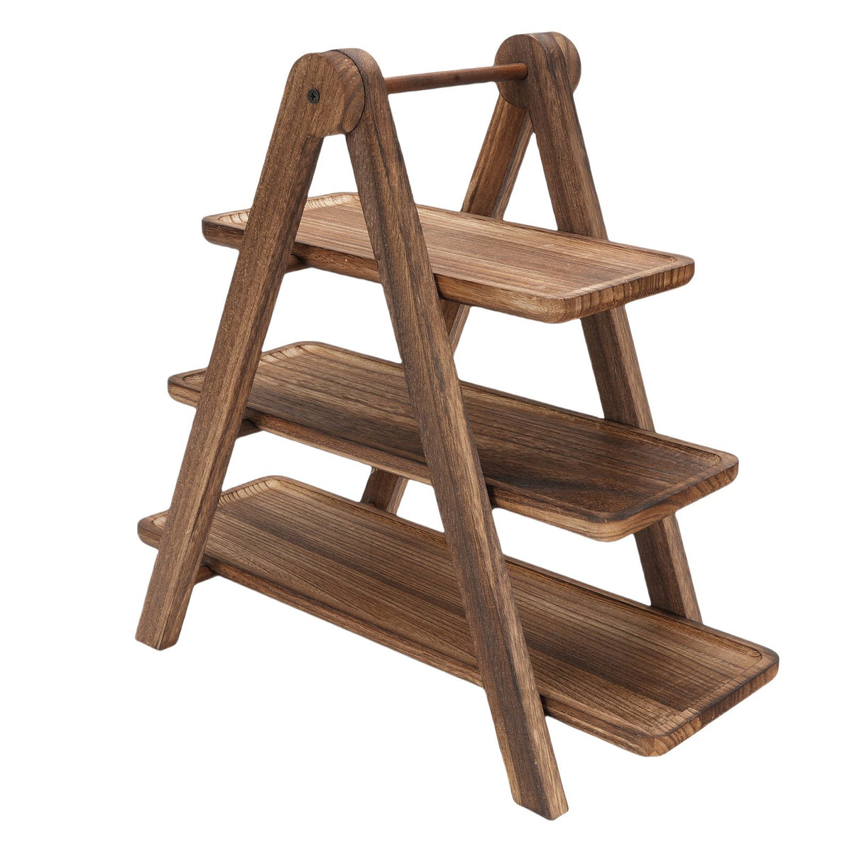 Wood 3 Tier Serving Tray Cupcake Display Rectangle Platter Wooden Farmhouse Tiered Tray