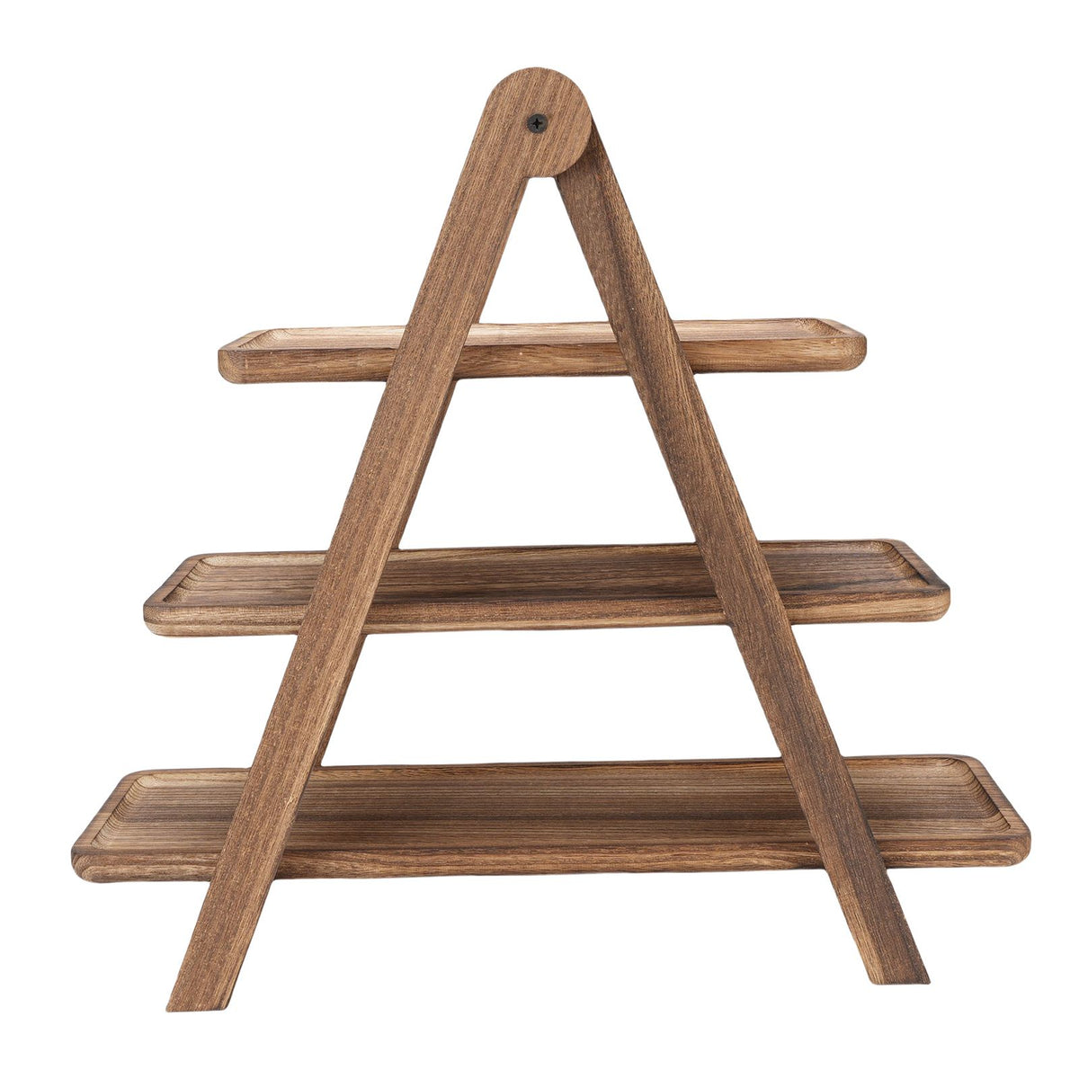 Wood 3 Tier Serving Tray Cupcake Display Rectangle Platter Wooden Farmhouse Tiered Tray