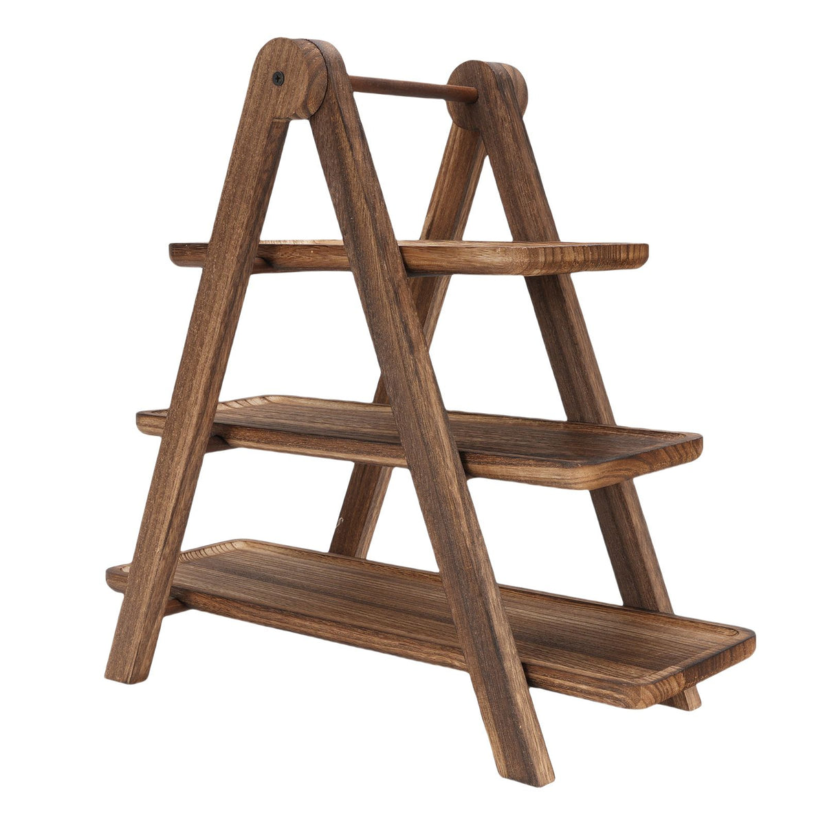 Wood 3 Tier Serving Tray Cupcake Display Rectangle Platter Wooden Farmhouse Tiered Tray