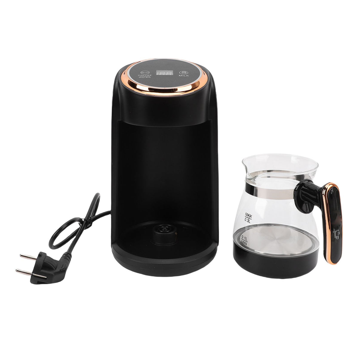 600W Turkish Coffee Maker 300ml Capacity Automatic Coffee Machine Auto Shutoff for Home Office Travel