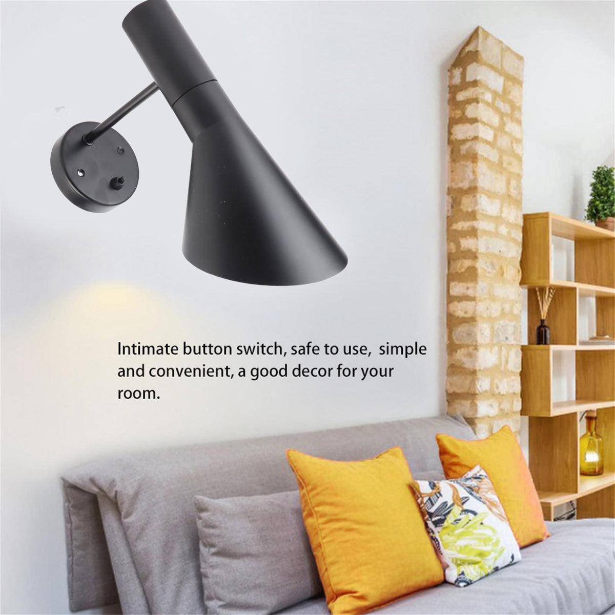 E27 Simply Modern Bedside Lamp Wall Light Adjustable Head for Cafe Hall Bedroom 85V‑265V