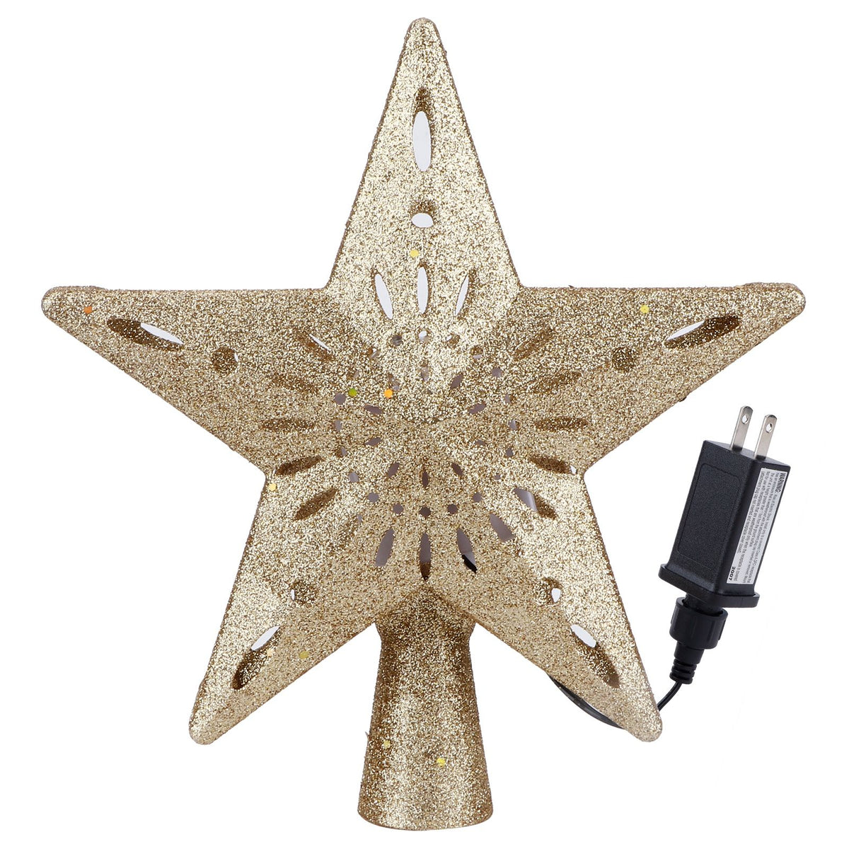 Christmas Tree Topper LED Projector Lights RGB Projection Lamp for Christmas Tree DecorUS Plug 120V