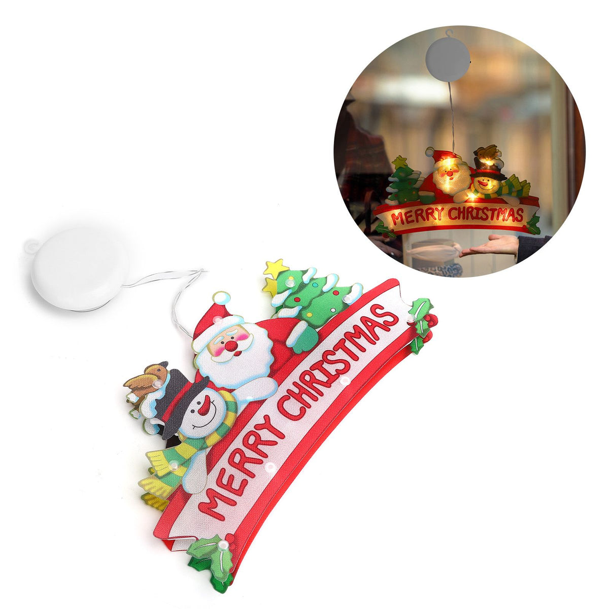 Christmas Decoration Lights LED Suction Cup Window Hanging Lights for Christmas Shop Decoration