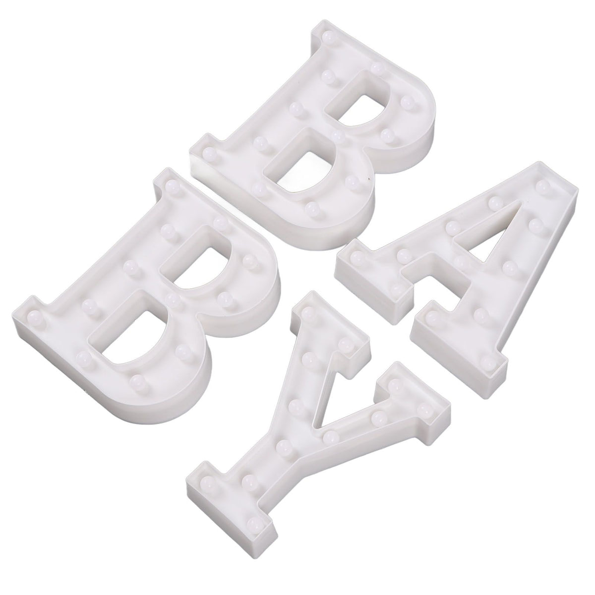 BABY Letter Lights Set Romantic Warm White Large BABY LED Lights Battery Operated Light Decoration for Wedding Party