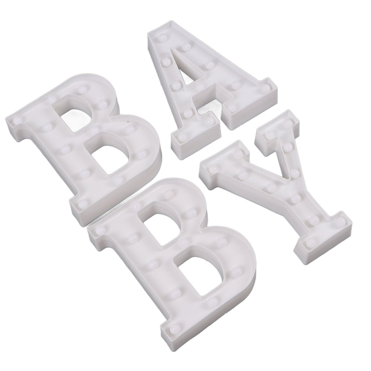 BABY Letter Lights Set Romantic Warm White Large BABY LED Lights Battery Operated Light Decoration for Wedding Party