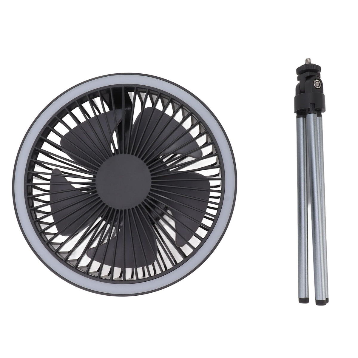 Tripod Camping Fan LED 10000mAh Rechargeable Fan Outdoor Portable Fan for Barbecue Fishing Car Trips