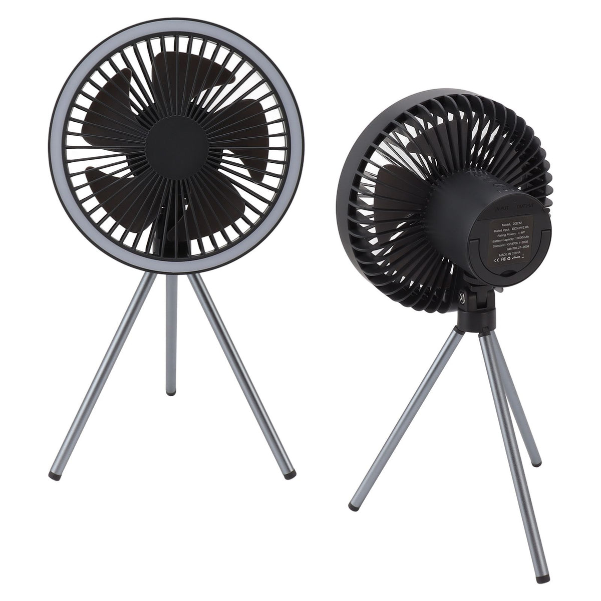 Tripod Camping Fan LED 10000mAh Rechargeable Fan Outdoor Portable Fan for Barbecue Fishing Car Trips