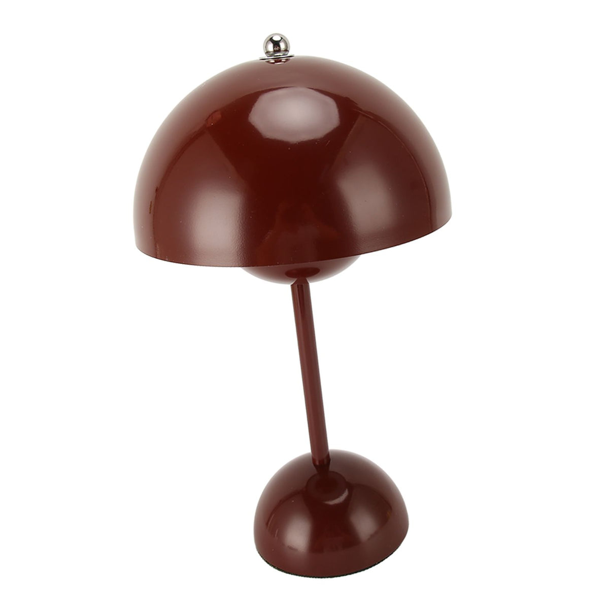 Mushroom Table Lamp 1800mAh LED 3 Lighting Modes USB Type C Stepless Dimming Touch Dimmable Small Bedside Table Lamp for Home Office Wine Red