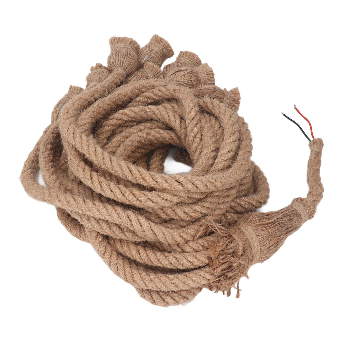 Hemp Rope Pendant Light 8 Heads E27 E26 Lampholder 6.5ft Retro Hanging Light Kit for Bar Restaurant Home 100‑240V