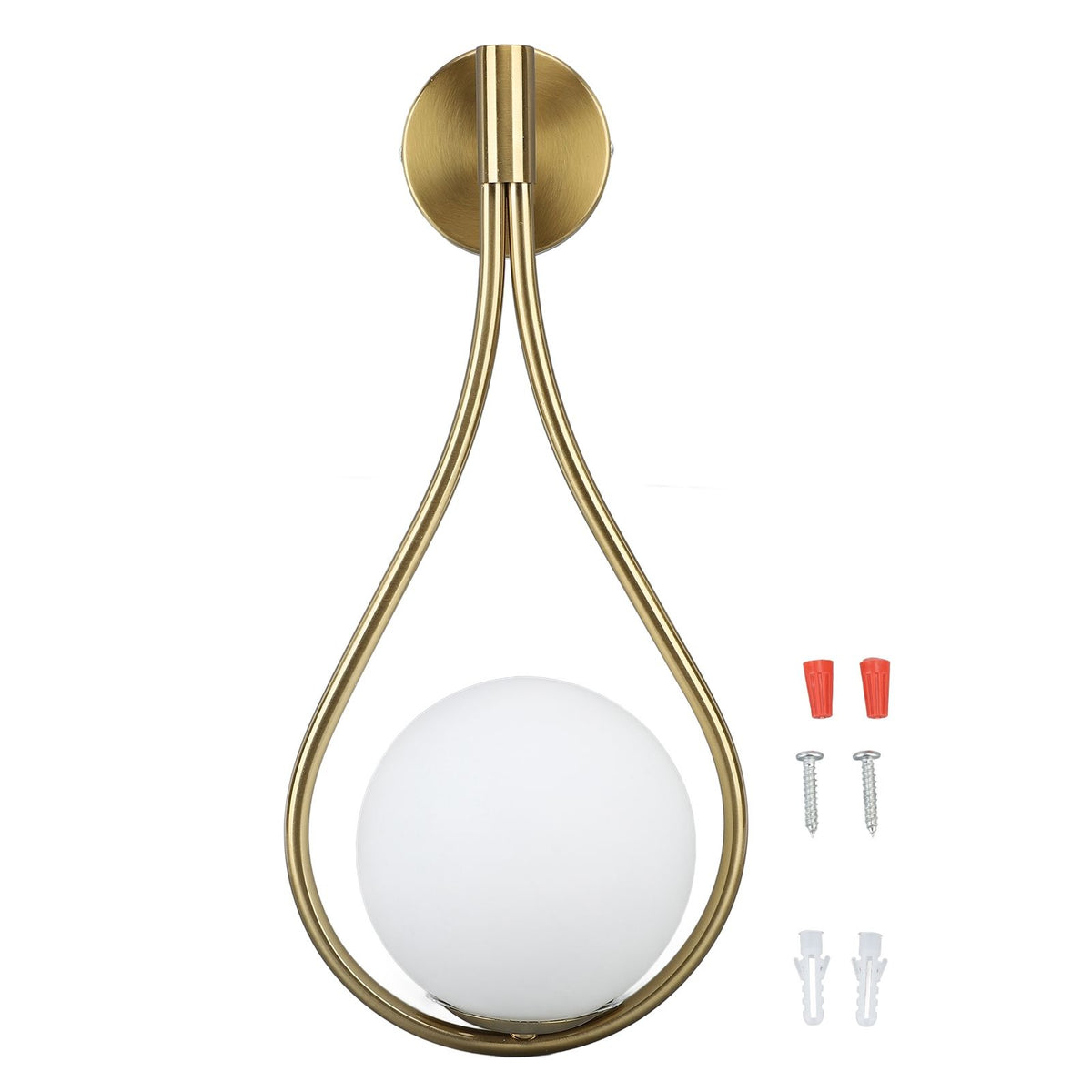 Water Drop Wall Light LED Globe Wall Sconce Golden Indoor Decor Lamp for Living Room Bedroom Aisle Stairs