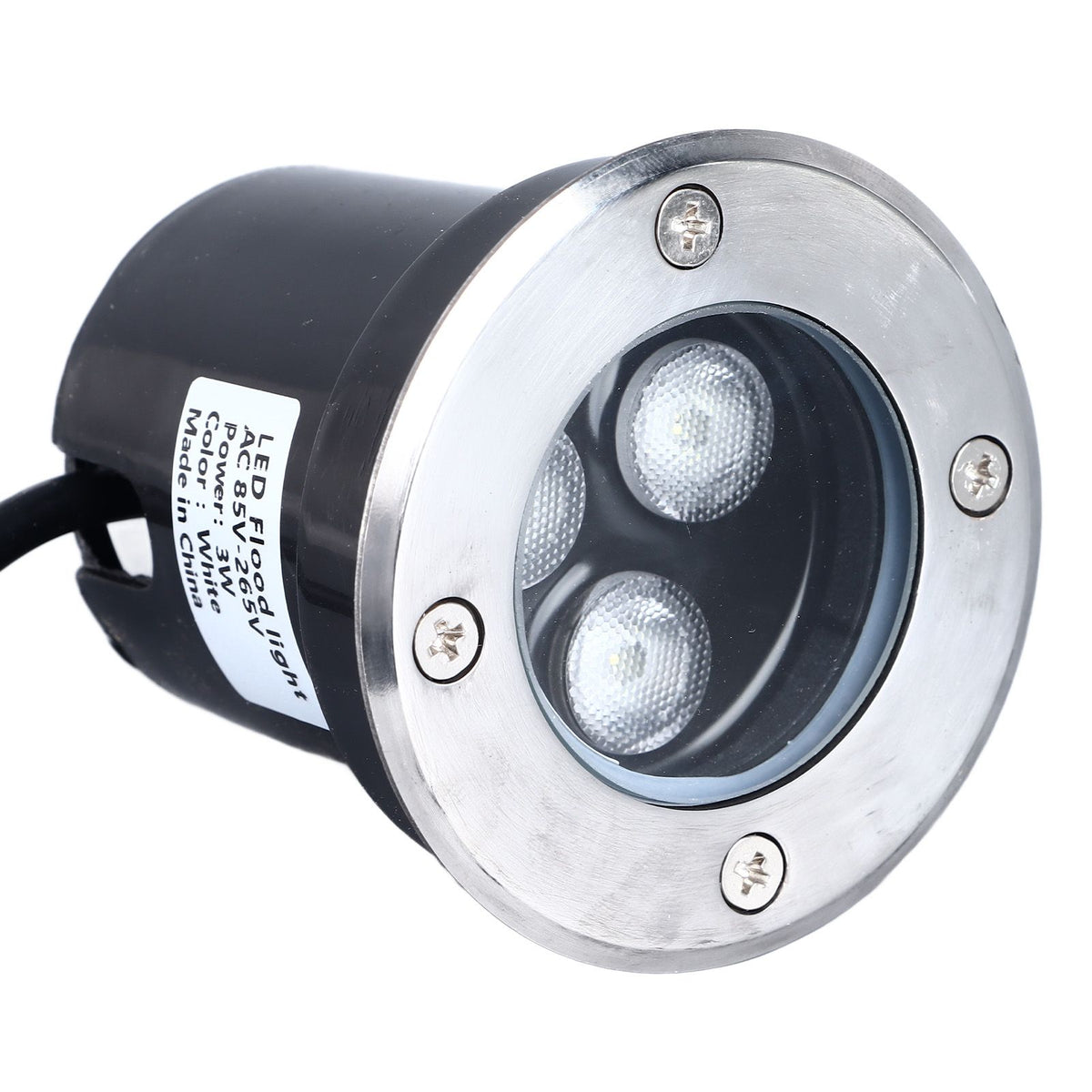 10pcs In Ground Light IP65 Waterproof Recessed LED Ground Lamp for Garden Lawn Deck 85‑265V Warm Light