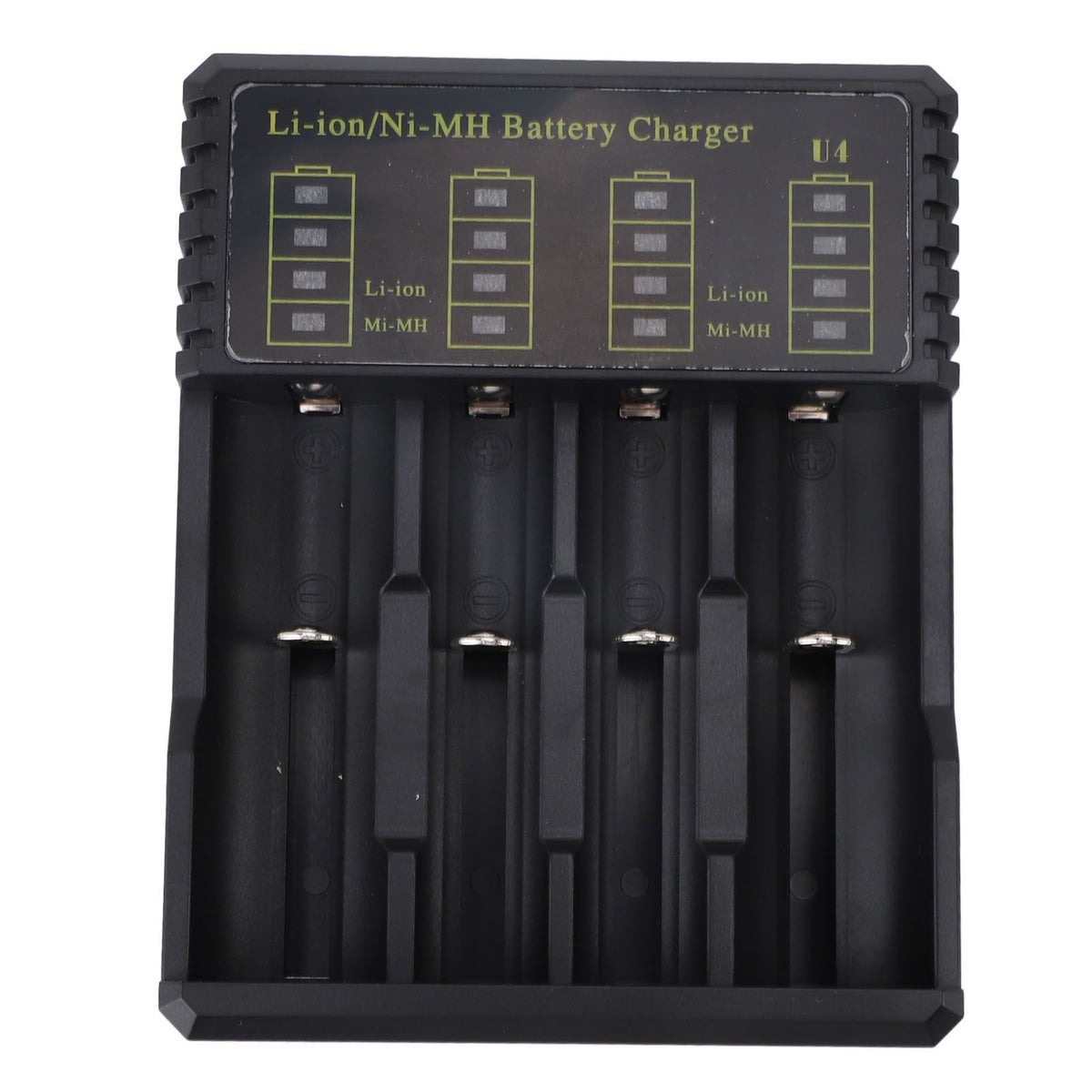Smart LED Universal USB 4 Slots Battery Charger for Li Ion 26650 18500 18490 18350 17670 14500 10440 16340 RCR123 Ni MH Ni Cd AA AAA AAAA C Batteries