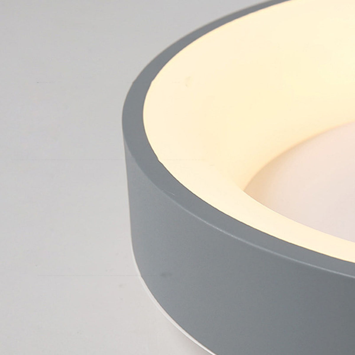 Bedroom Ceiling Light Flush Mount Dimmable LED Modern Simple Warm Romantic Lamp 100‑265V Gray 50cm