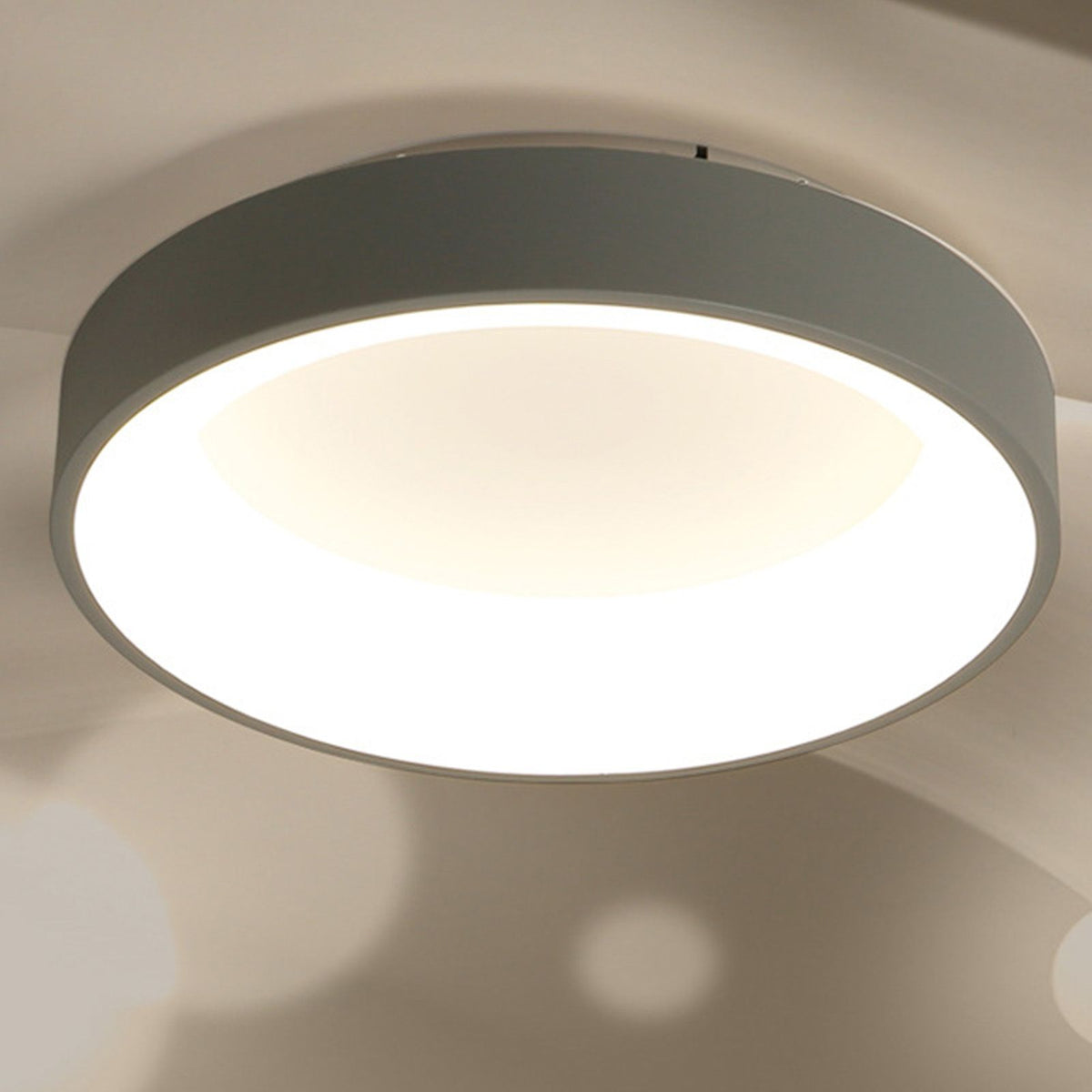 Bedroom Ceiling Light Flush Mount Dimmable LED Modern Simple Warm Romantic Lamp 100‑265V Gray 50cm