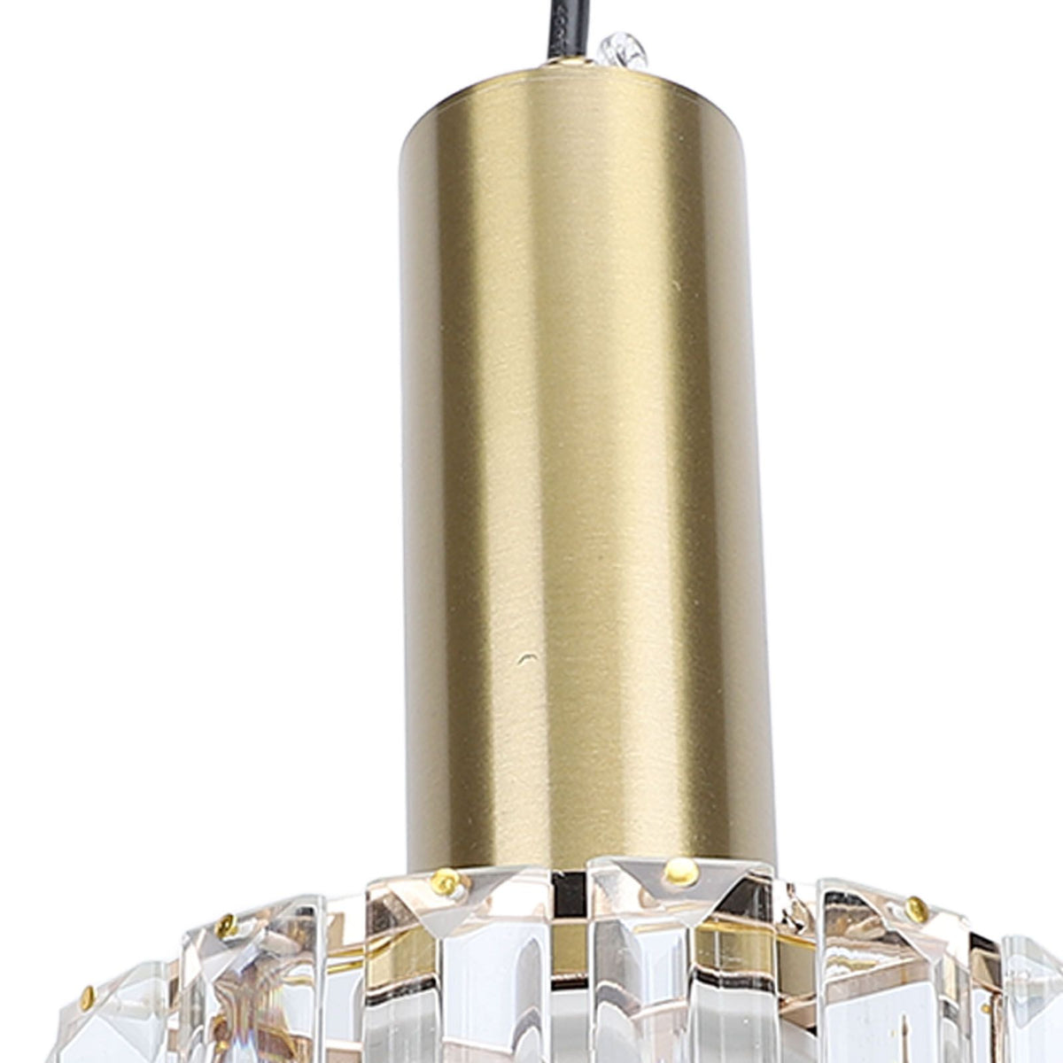 Crystal Pendant Light Modern Light Luxury Elegant Gold Adjustable Height Crystal Island Lighting for Kitchen Dining Room Bedroom 85‑265V Hardwired
