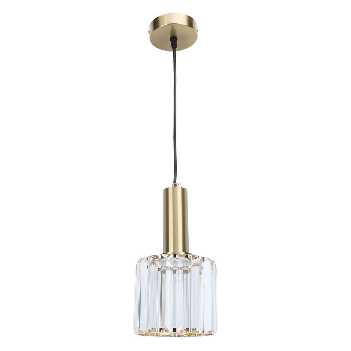 Crystal Pendant Light Modern Light Luxury Elegant Gold Adjustable Height Crystal Island Lighting for Kitchen Dining Room Bedroom 85‑265V Hardwired