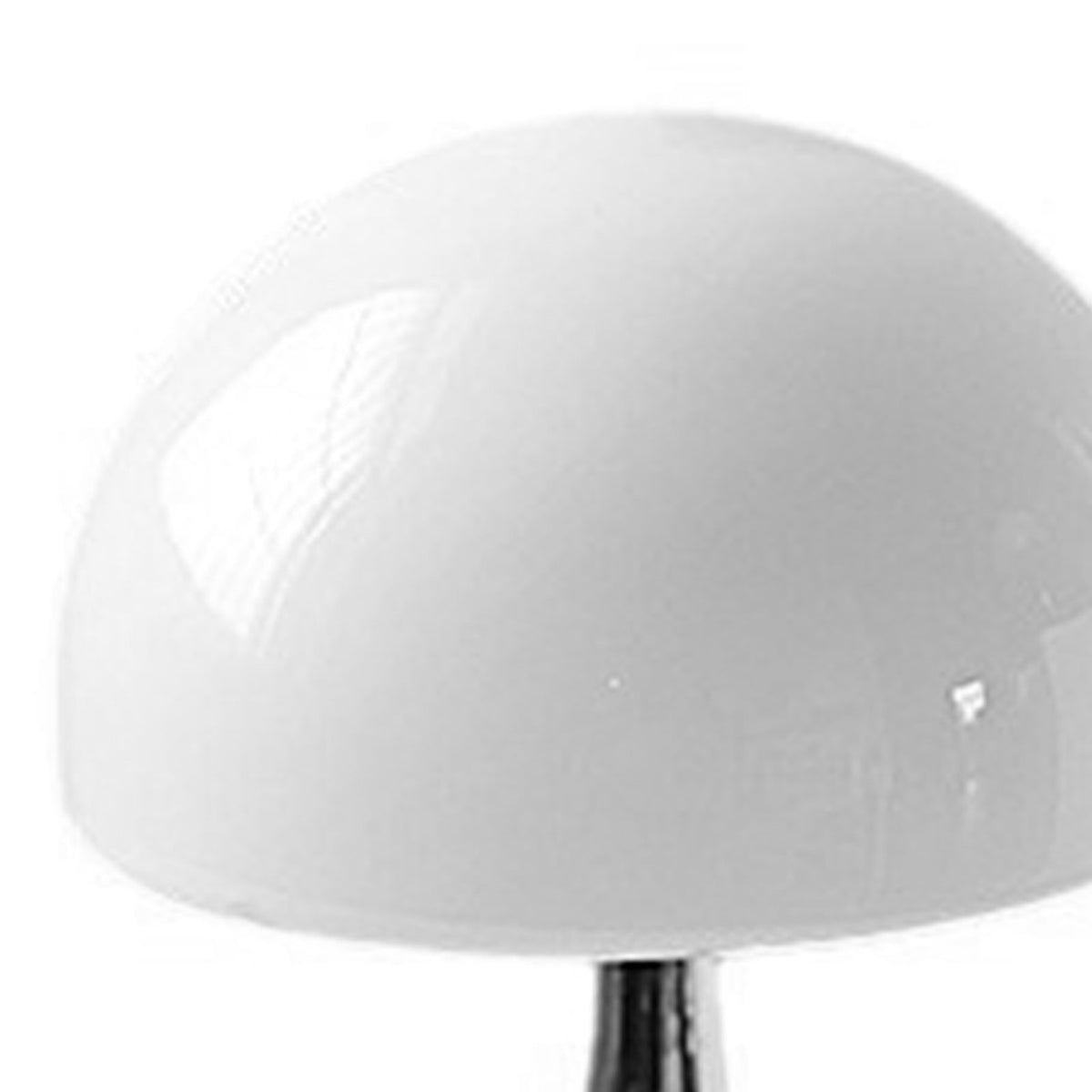 Mushroom Shape Table Lamp Glass Iron Warm Light USB Modern Bedside Nightstand Lamp for Bedroom Living Room White