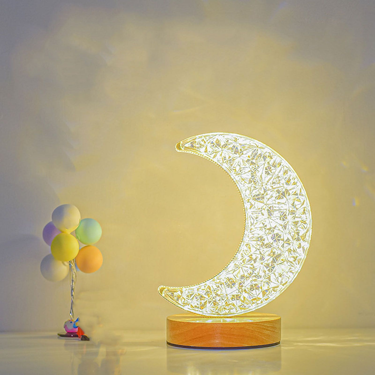 Decorative Table Lamp Bedside Night Light Romantic Table Lamps Innovative Ornaments for Bedroom Moon Style