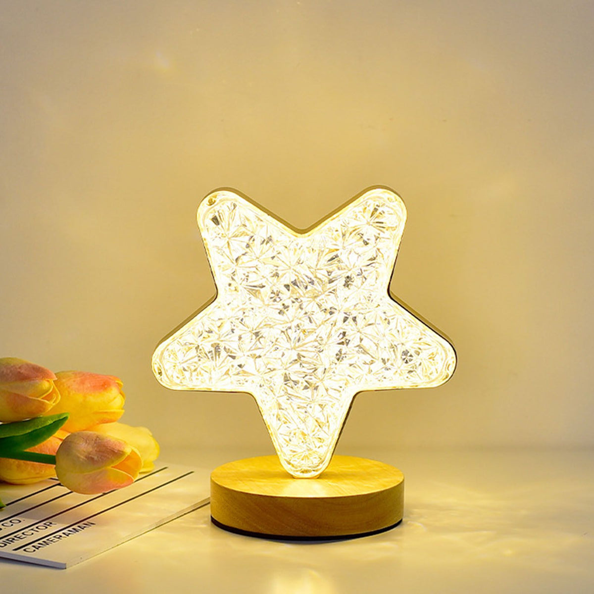 Decorative Table Lamp Bedside Night Light Romantic Table Lamps Innovative Ornaments for Bedroom Star Style