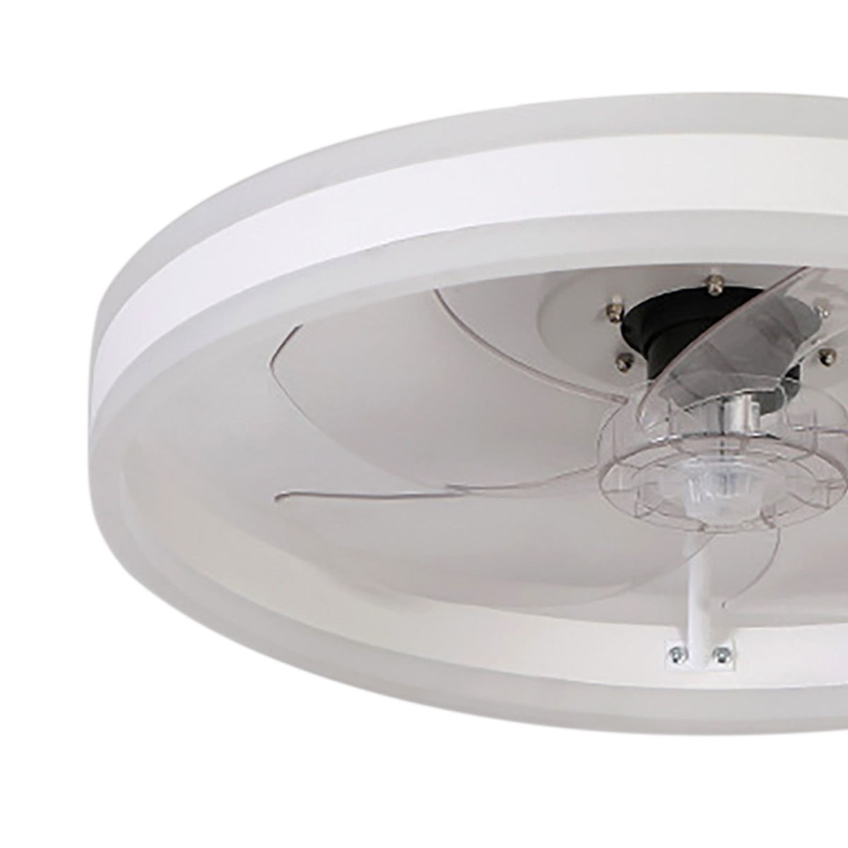 Ceiling Fan Light Lamp Variable Frequency 3000 4000 6500K Stepless Dimming Adjustable Silent for Bedroom Round L 110V