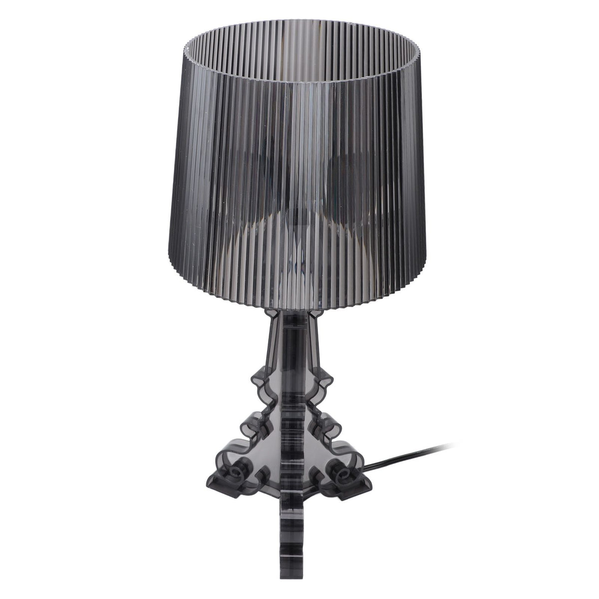 Transparent Acrylic Bedside Table Lamp Contemporary Baroco Style Reading Desk Light Nightstand Lamp for Living Room Bedroom Office