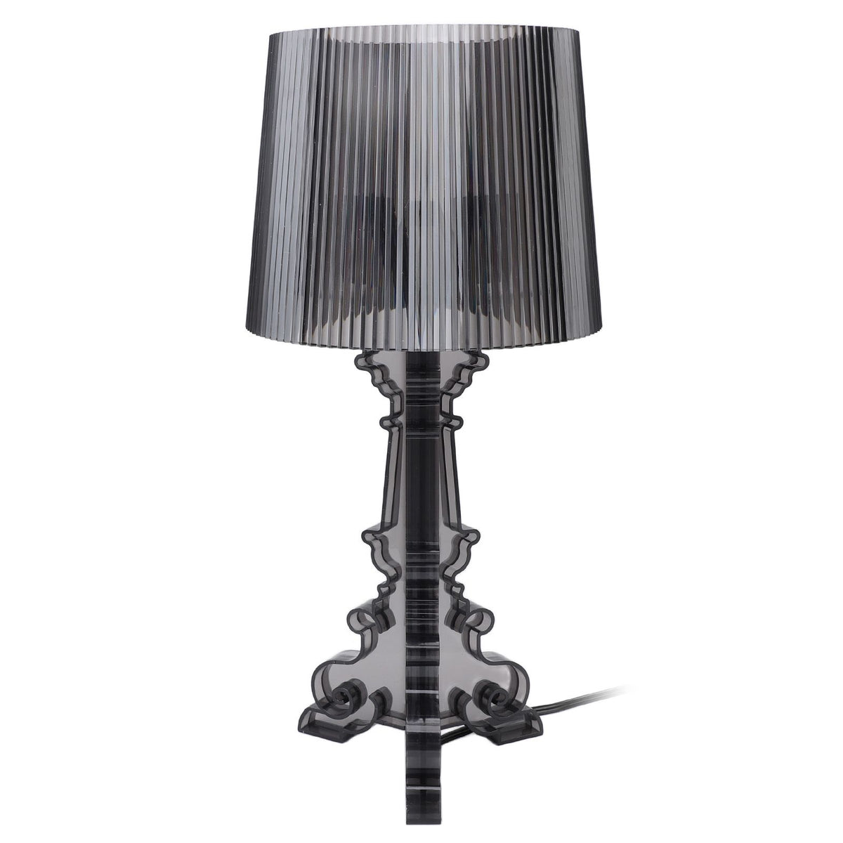 Transparent Acrylic Bedside Table Lamp Contemporary Baroco Style Reading Desk Light Nightstand Lamp for Living Room Bedroom Office