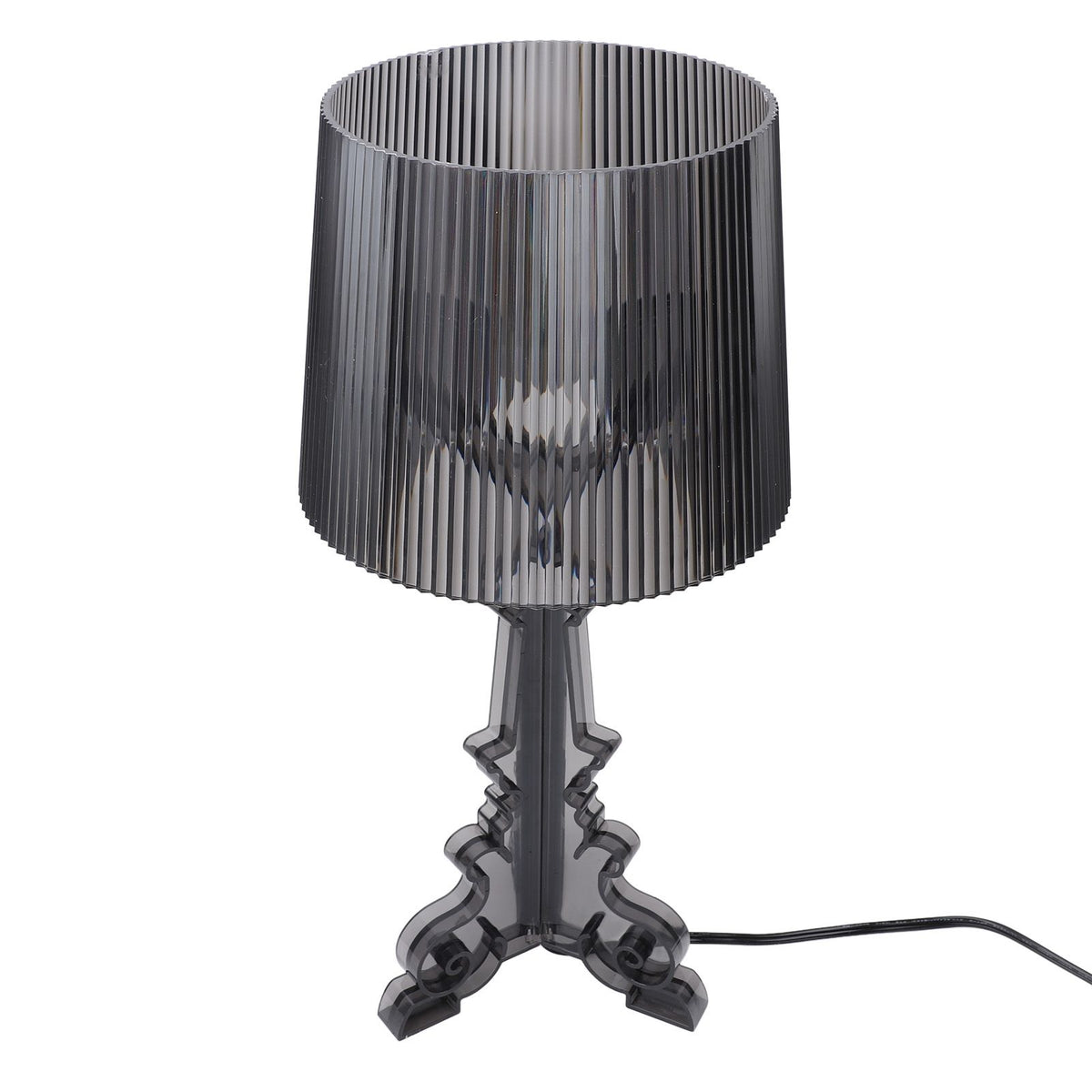 Transparent Acrylic Bedside Table Lamp Contemporary Baroco Style Reading Desk Light Nightstand Lamp for Living Room Bedroom Office