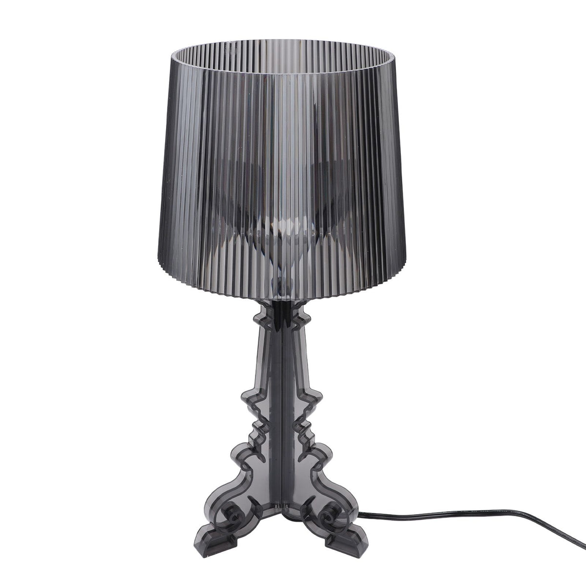 Transparent Acrylic Bedside Table Lamp Contemporary Baroco Style Reading Desk Light Nightstand Lamp for Living Room Bedroom Office