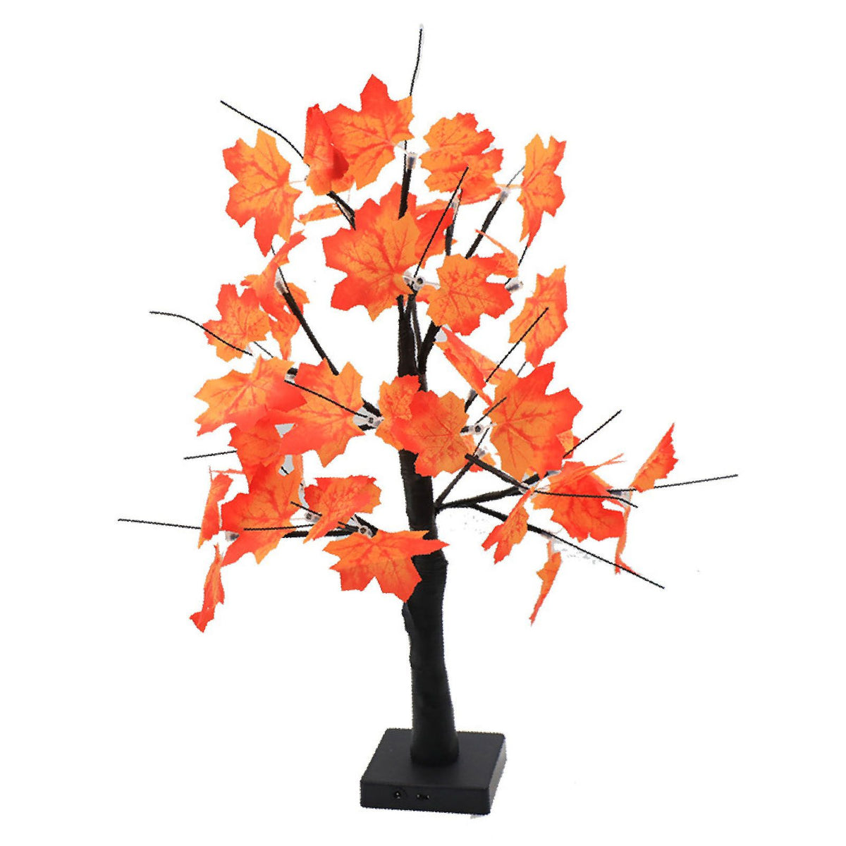 LED Maple Tree Lamp Multi Color Lighting Adjustable Brightness LED Lighted Maple Tree Decoration Black