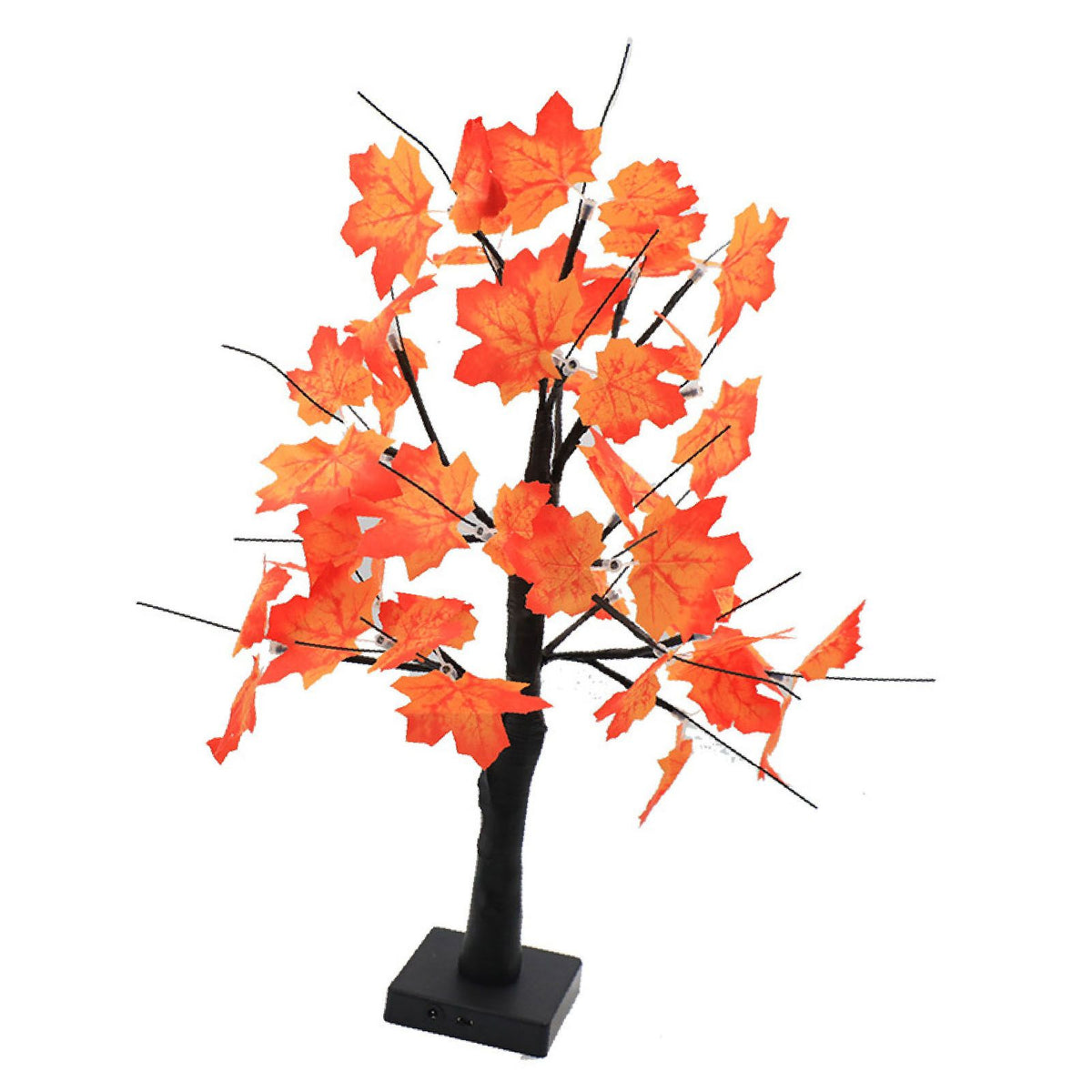 LED Maple Tree Lamp Multi Color Lighting Adjustable Brightness LED Lighted Maple Tree Decoration Black