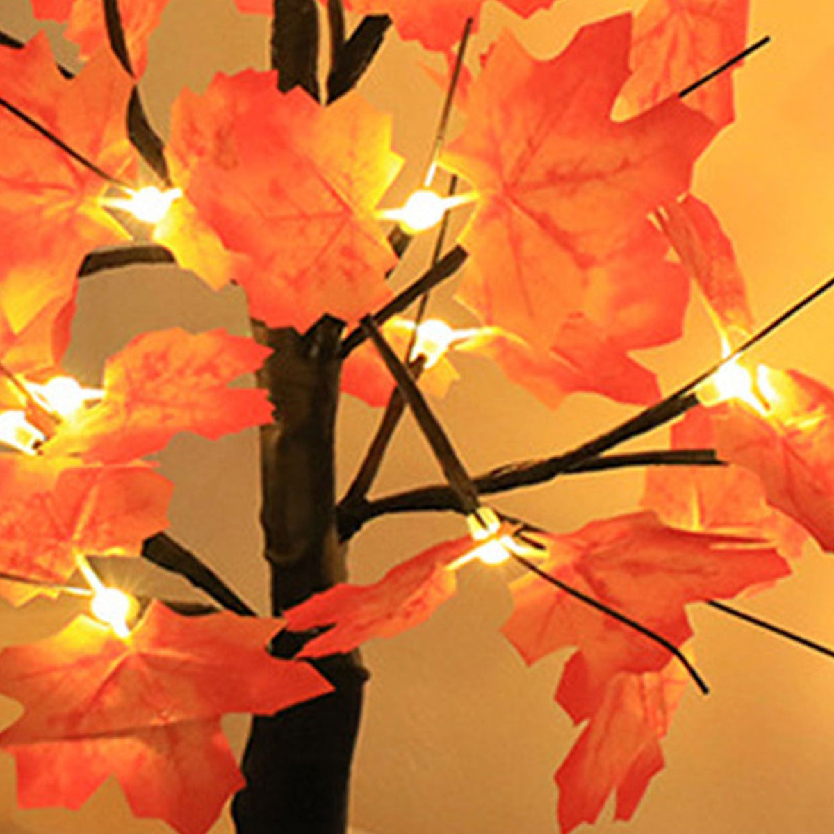 LED Maple Tree Lamp Multi Color Lighting Adjustable Brightness LED Lighted Maple Tree Decoration Black