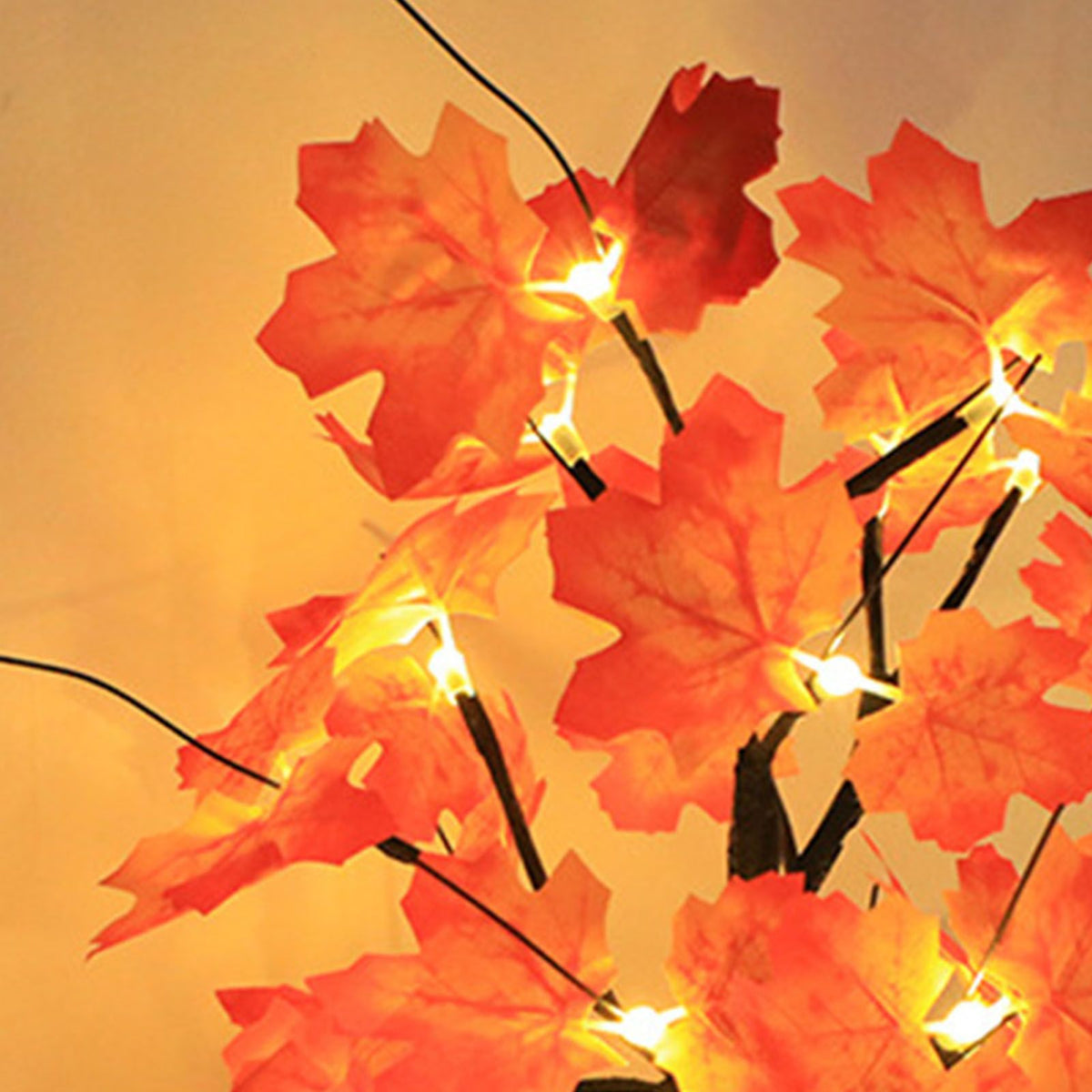 LED Maple Tree Lamp Multi Color Lighting Adjustable Brightness LED Lighted Maple Tree Decoration Black