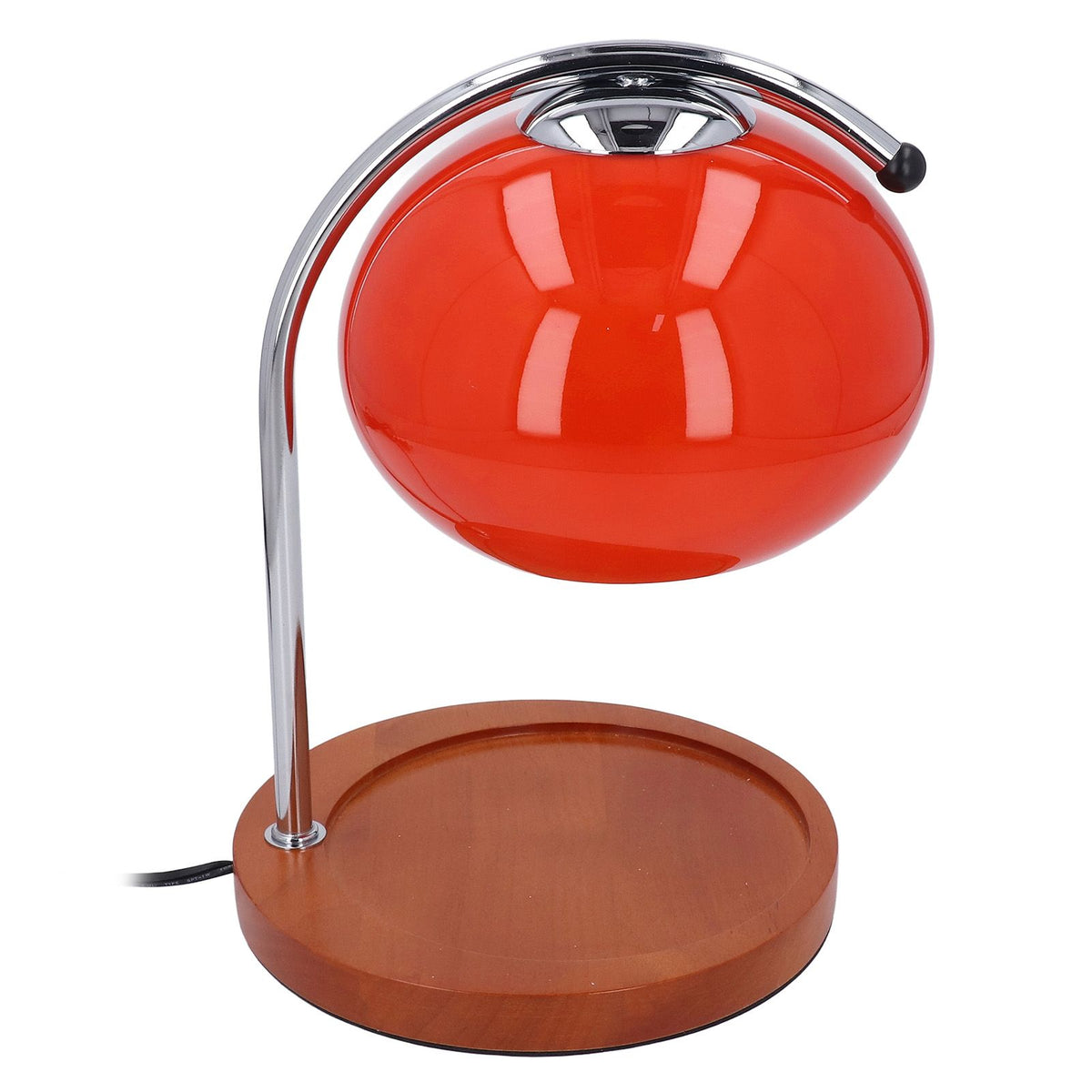 Candle Warmer Lamp with Timer Retro Solid Wood Glass Safe Warm Light Dimmable Electric Candle Lamp Warmer for Desktop Home Decoration Orange