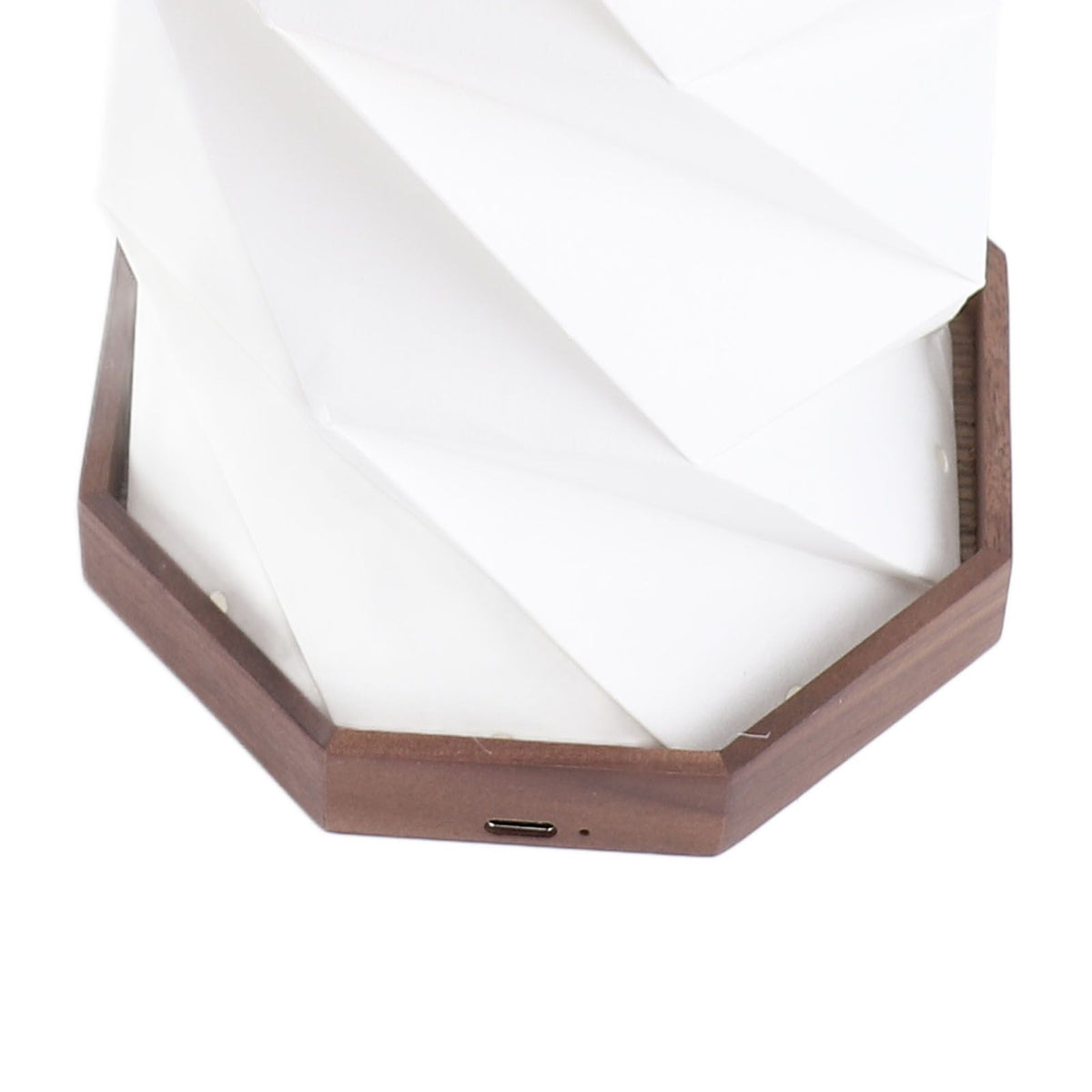 Bedside Table Lamp Dimmable Touch Lamp Battery Operated Night Light Rotating Foldable Paper Lantern for Home Office Bedroom Living Room Wood Color